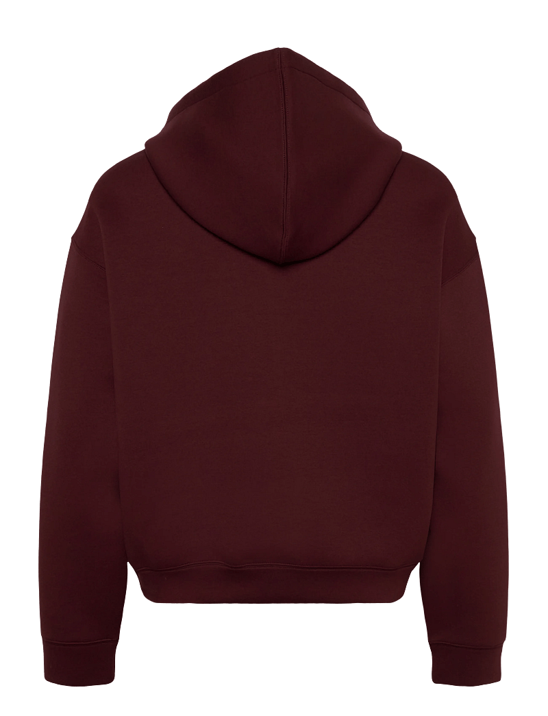 Weekday - Simon Scuba Hoodie - hættetrøjer - dark red - 1