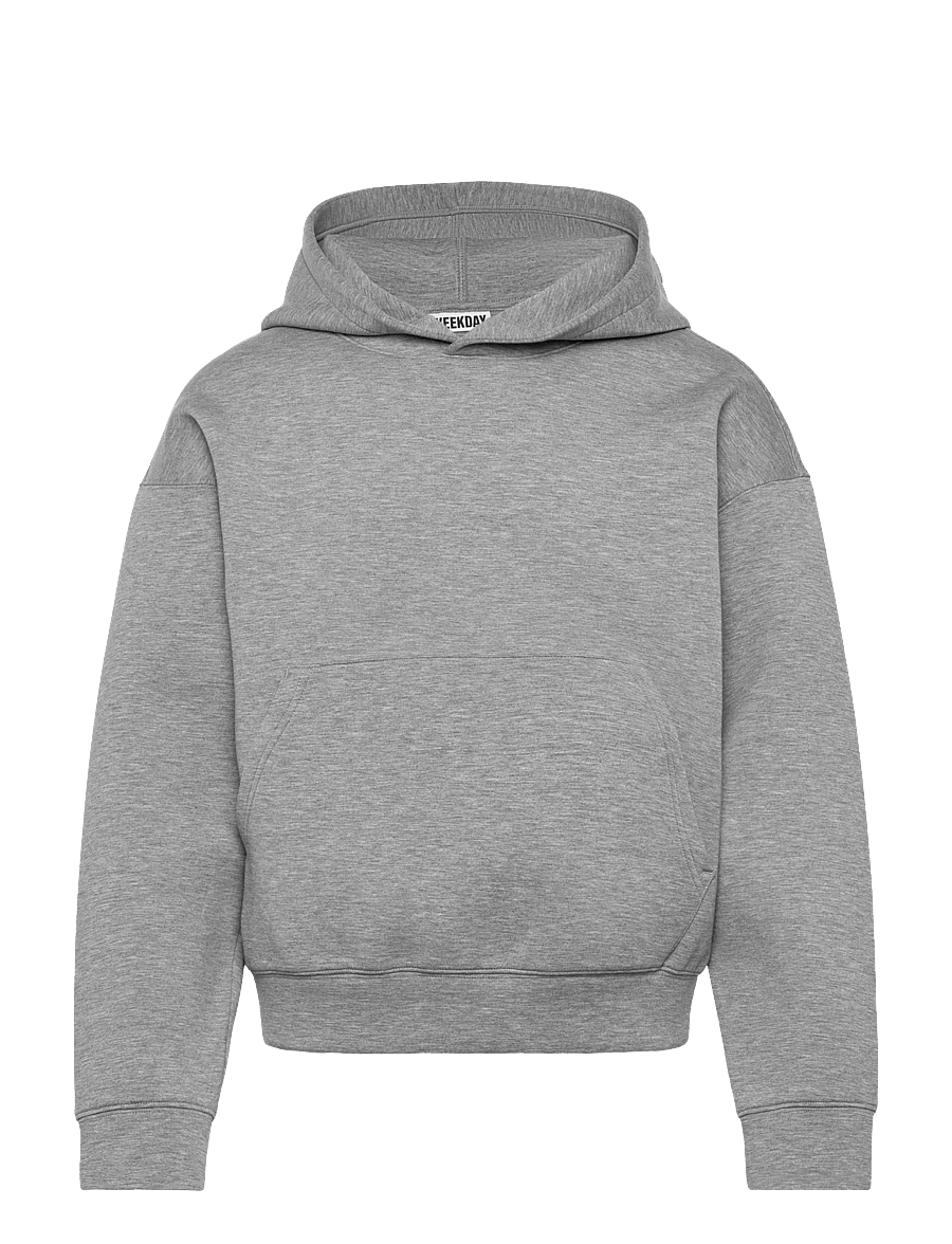 Weekday - Simon Scuba Hoodie - hoodies - grey melange - 0