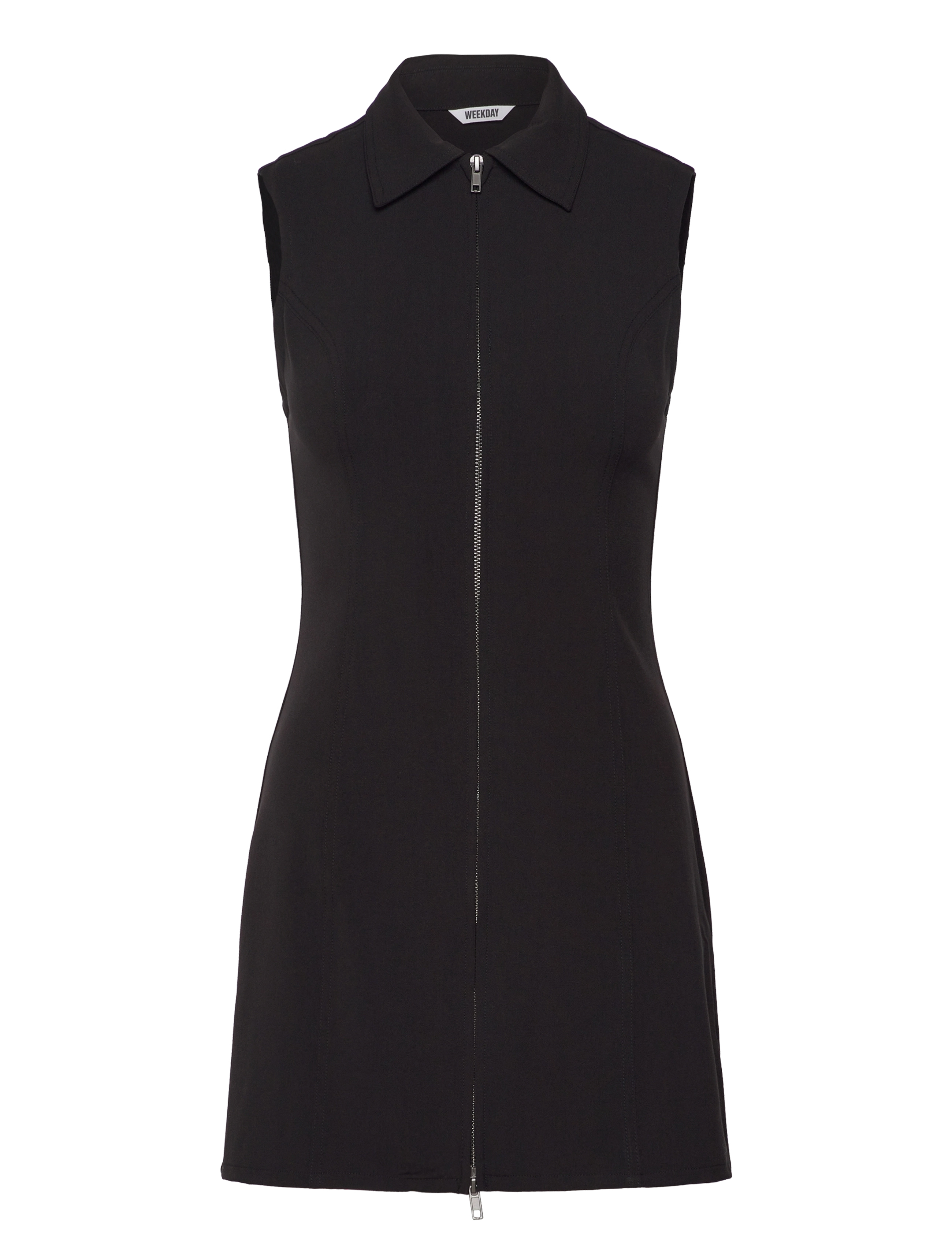 Weekday Zip Dress, 34, Dresses, Schwarz - Short Frauen