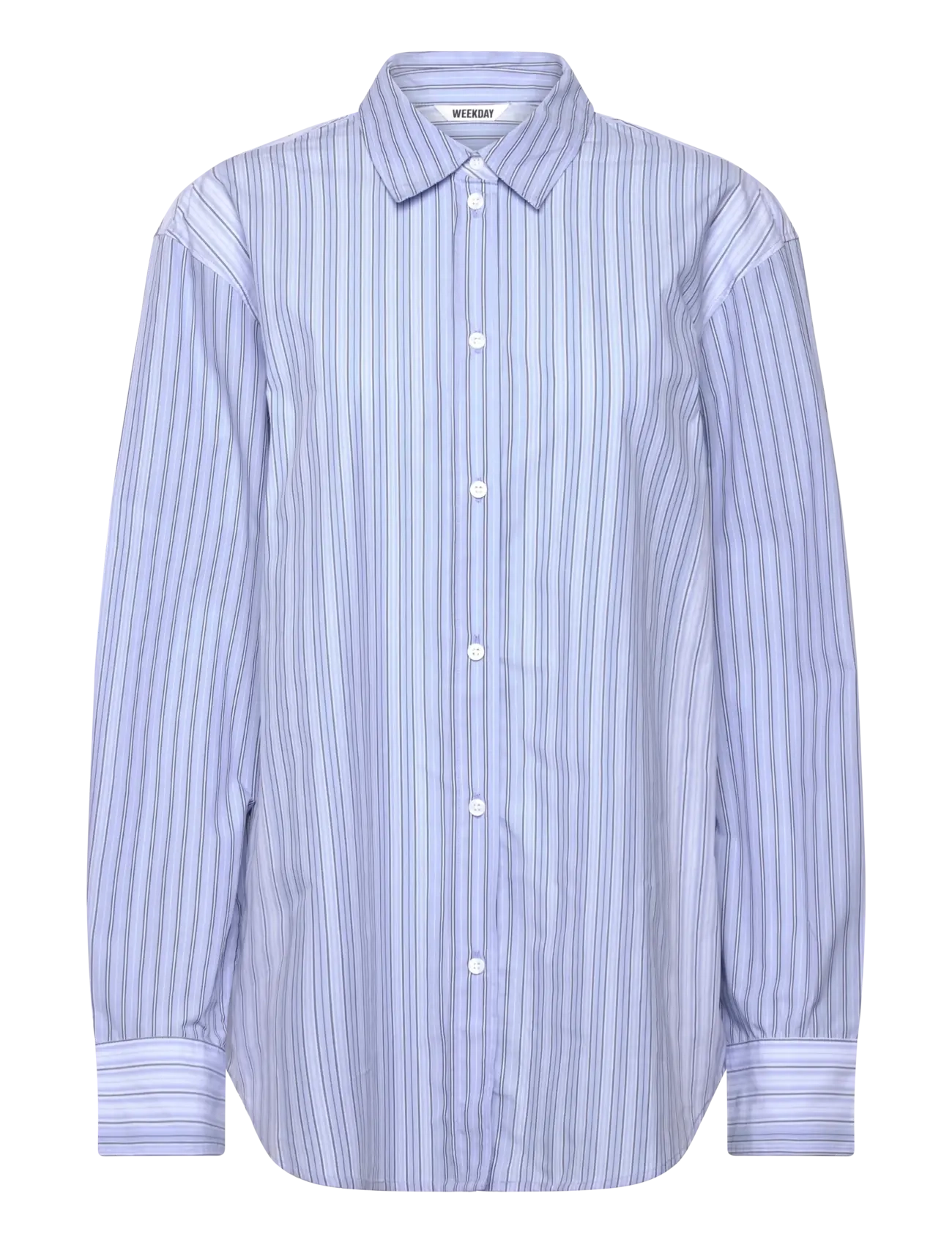 Weekday Basic Shirt, XS, Shirts, Blau - Long-sleeved, Frauen