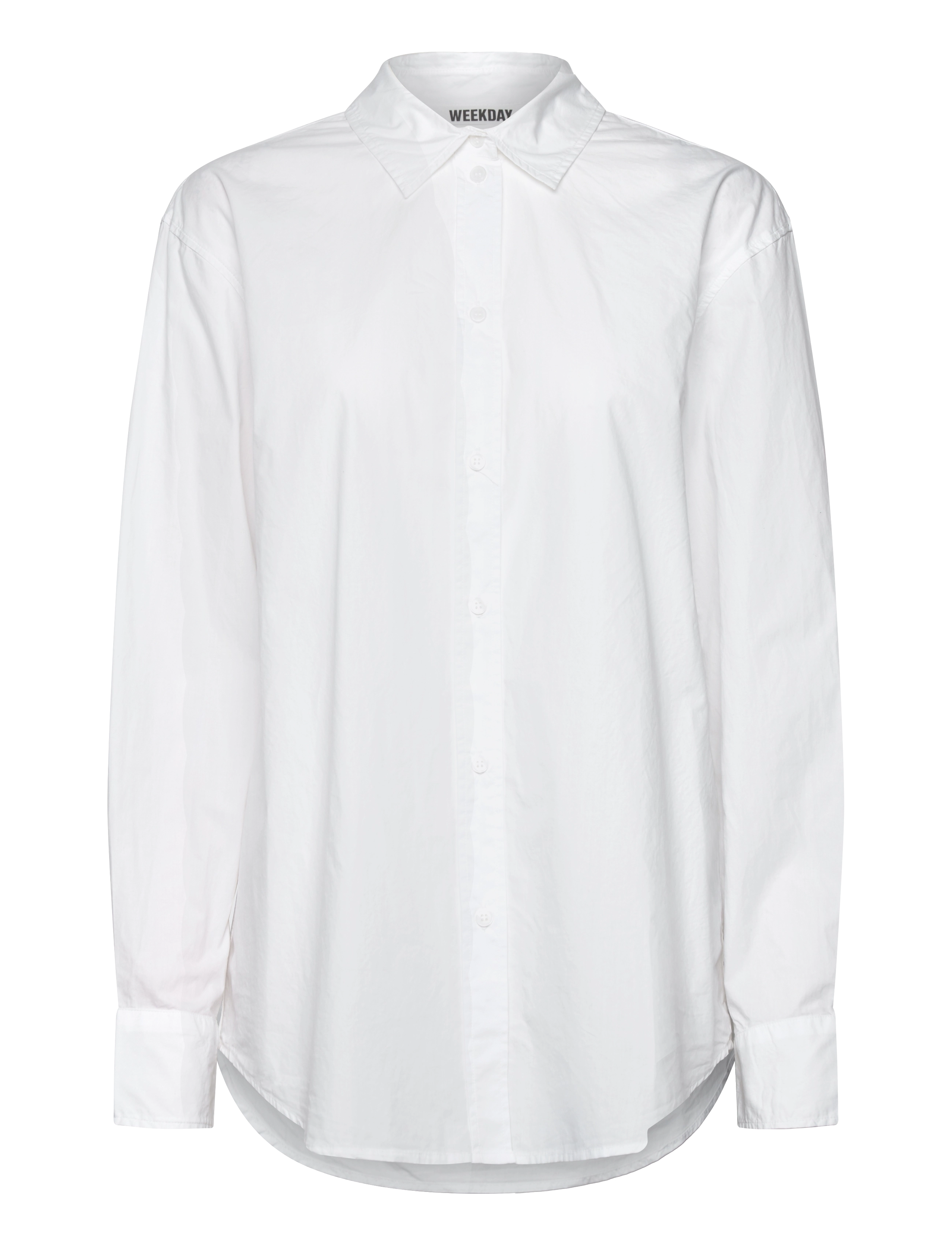 Weekday Basic Shirt, XS, Shirts, Weiß - Long-sleeved, Frauen