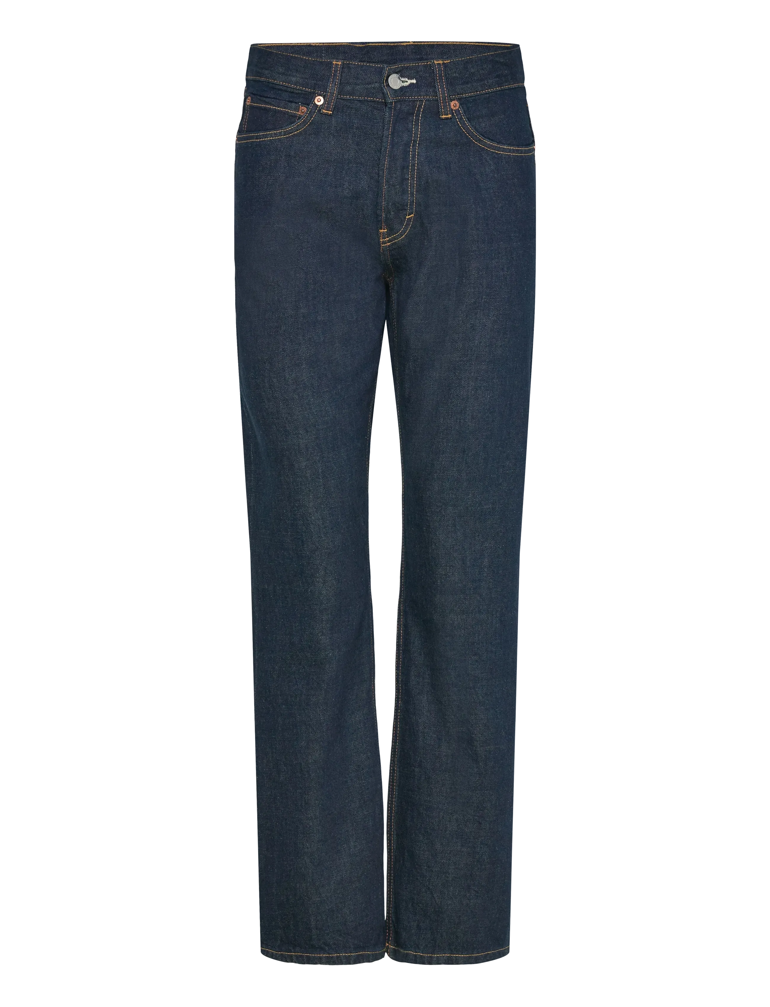 Weekday - Orbit Mid Rise Regular Straight Leg Jeans - straight jeans - blue rinse - 0