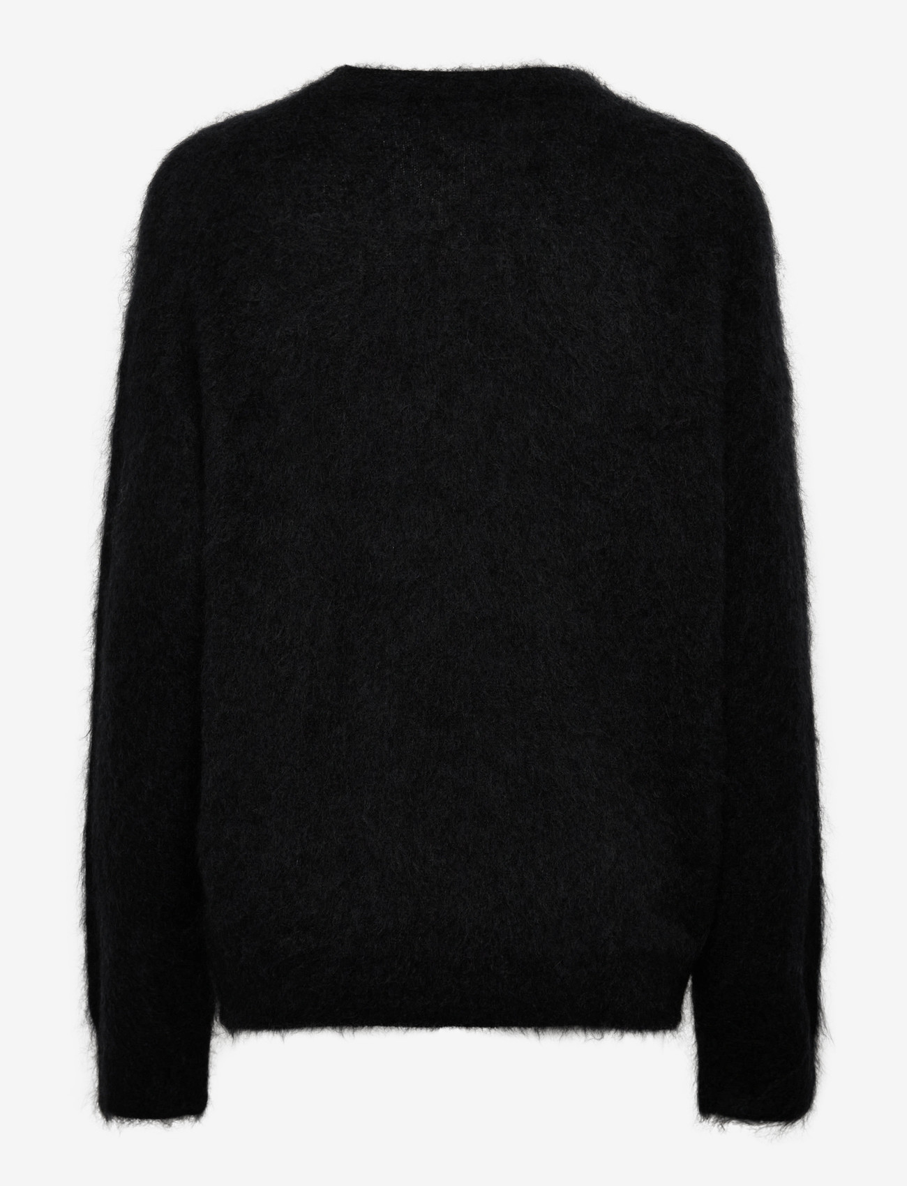 Weekday - Oversized Knitted Mohair Blend Sweater - stickade tröjor - dark blue melange - 1