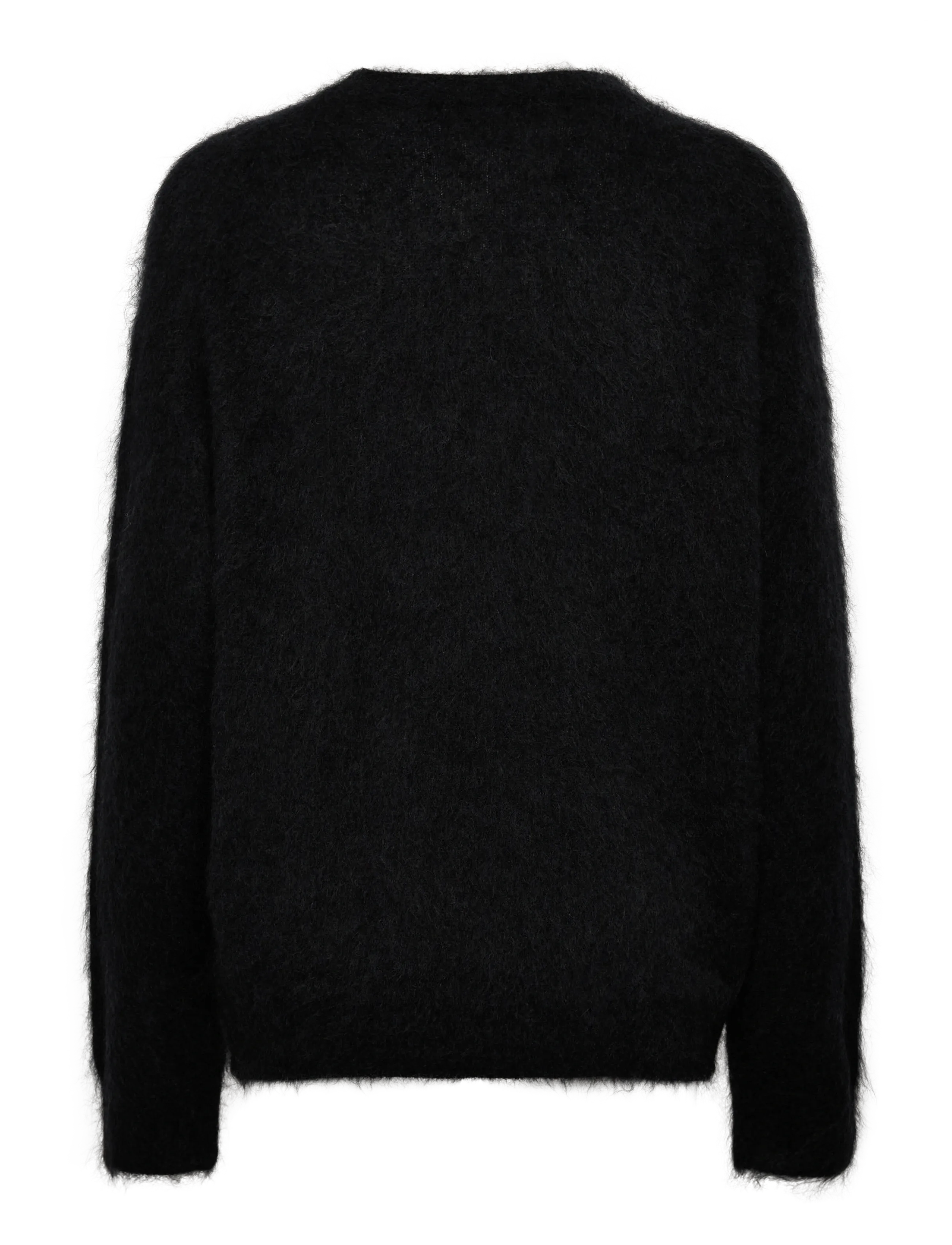 Weekday - Oversized Knitted Mohair Blend Sweater - džemperi - dark blue melange - 1