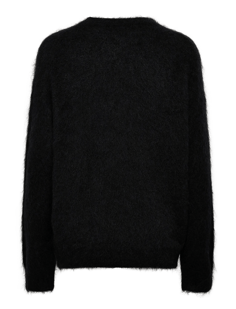 Weekday - Oversized Knitted Mohair Blend Sweater - pullover - dark blue melange - 1