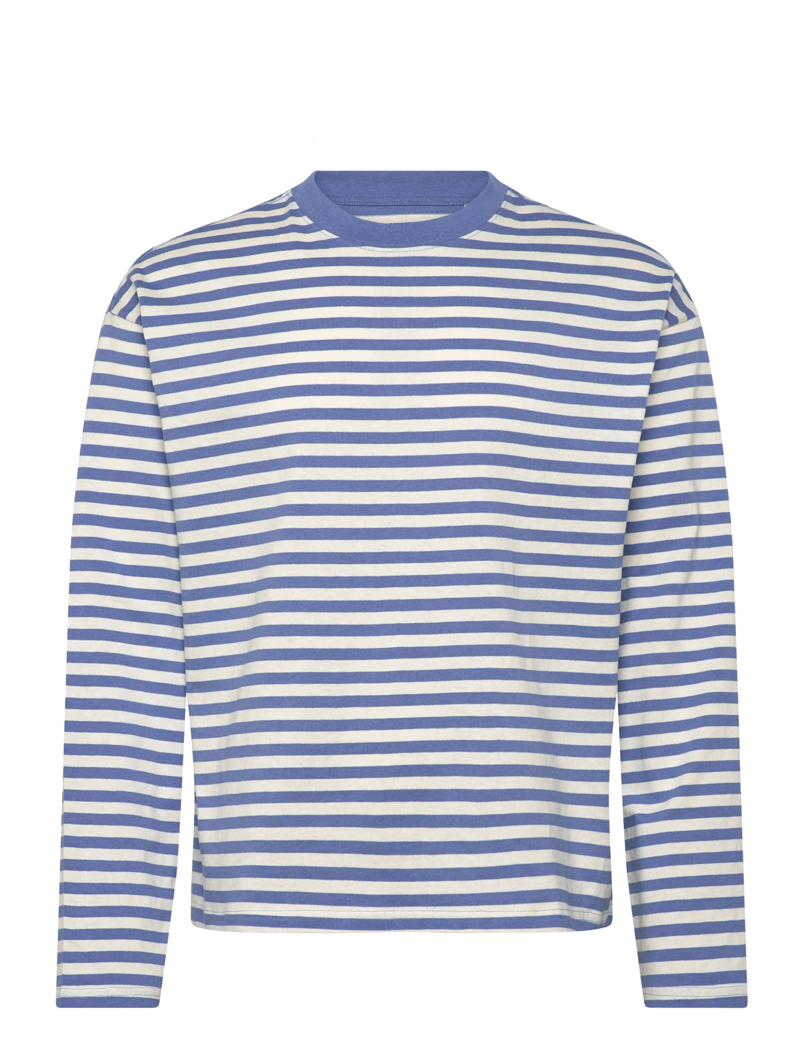 Weekday Loose Boxy Long-Sleeved T-shirt - Weekday - SKYE BLUE/OFF WHITE STRIPE / blue