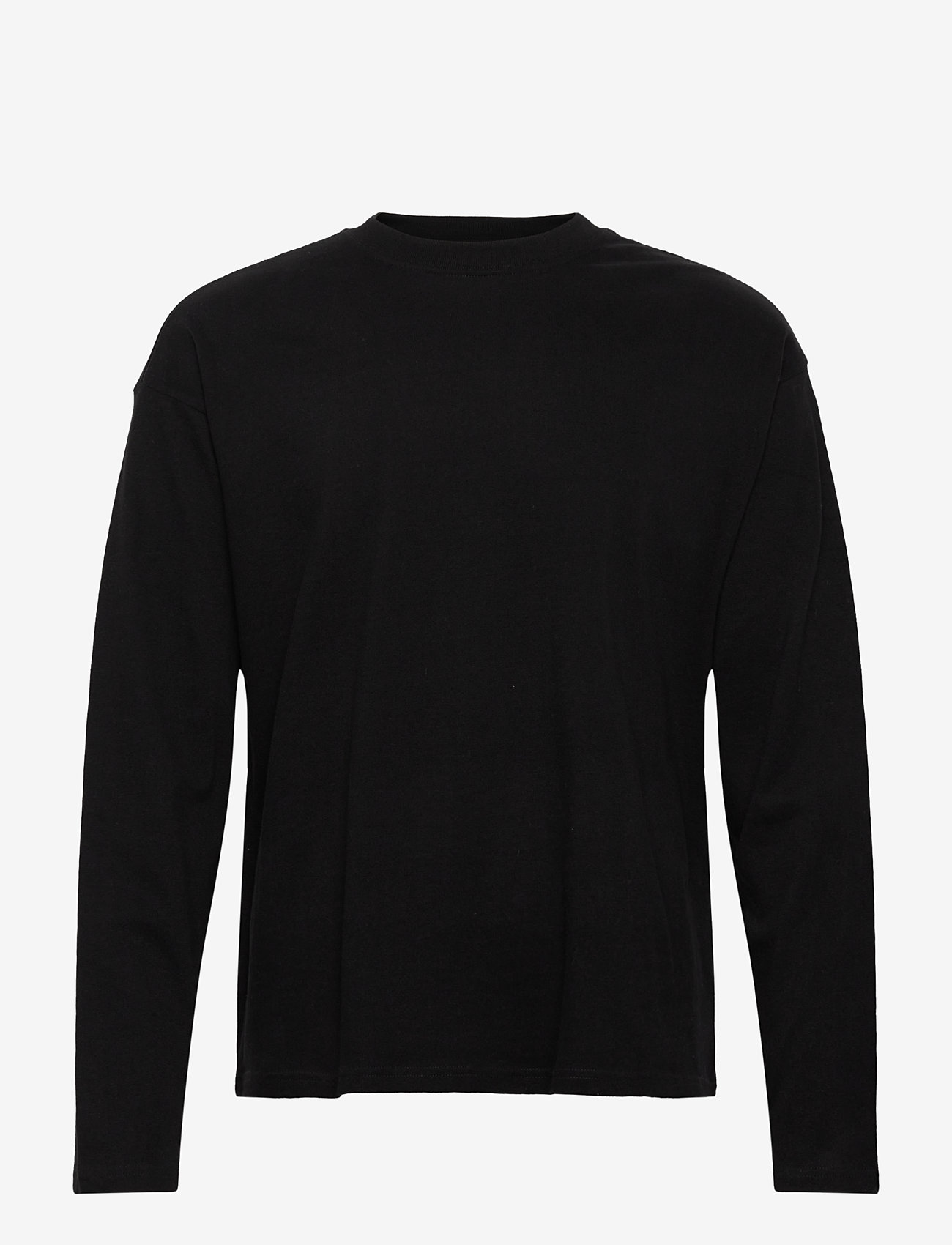Weekday - Loose Boxy Long-Sleeved T-shirt - langærmede t-shirts - black - 0
