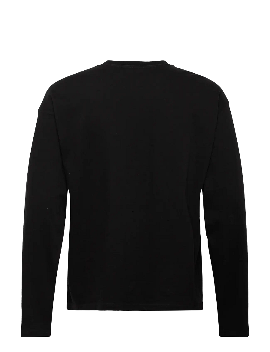Weekday - Loose Boxy Long-Sleeved T-shirt - langärmelige t-shirts - black - 1