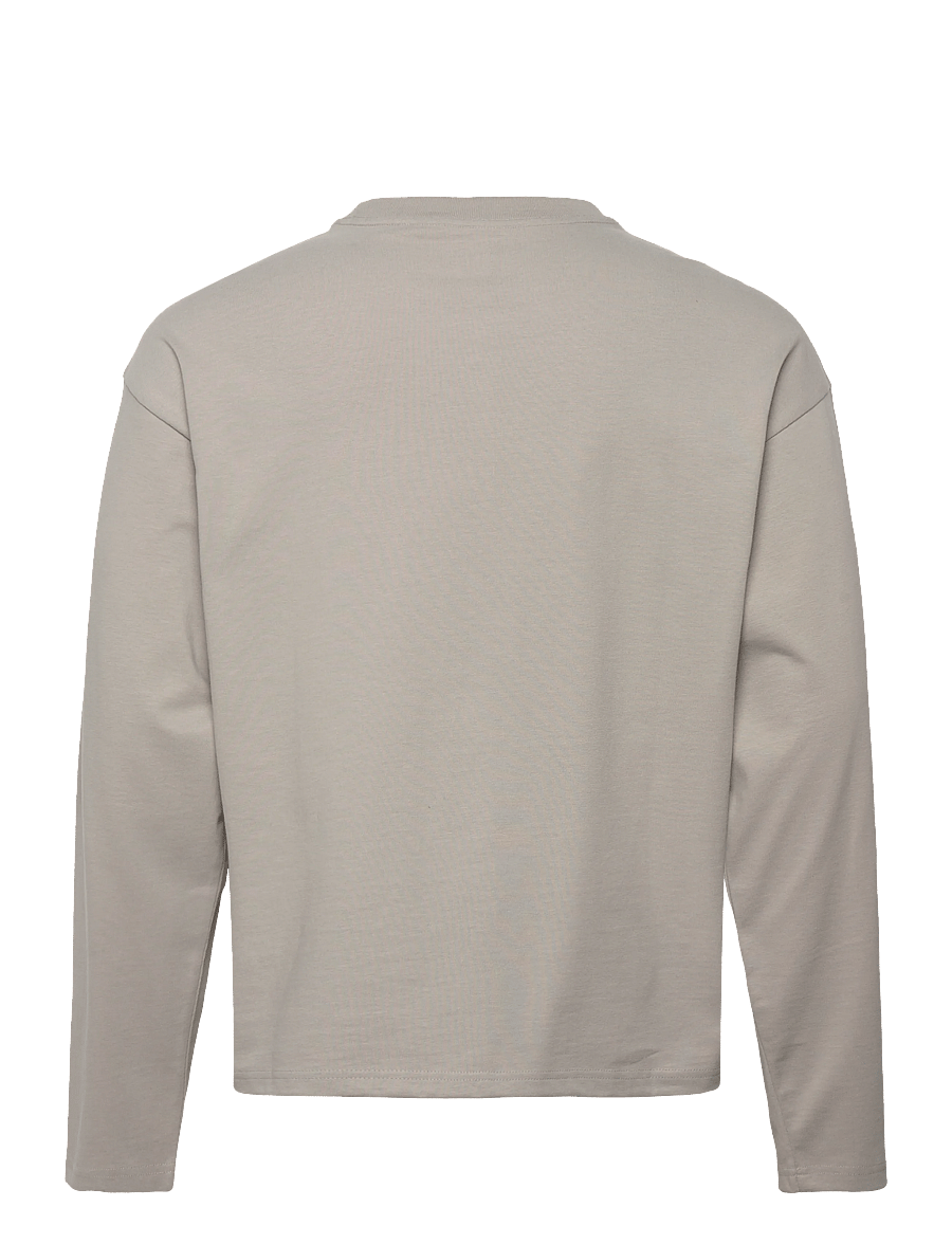 Weekday - Loose Boxy Long-Sleeved T-shirt - long-sleeved t-shirts - dusty sand - 1