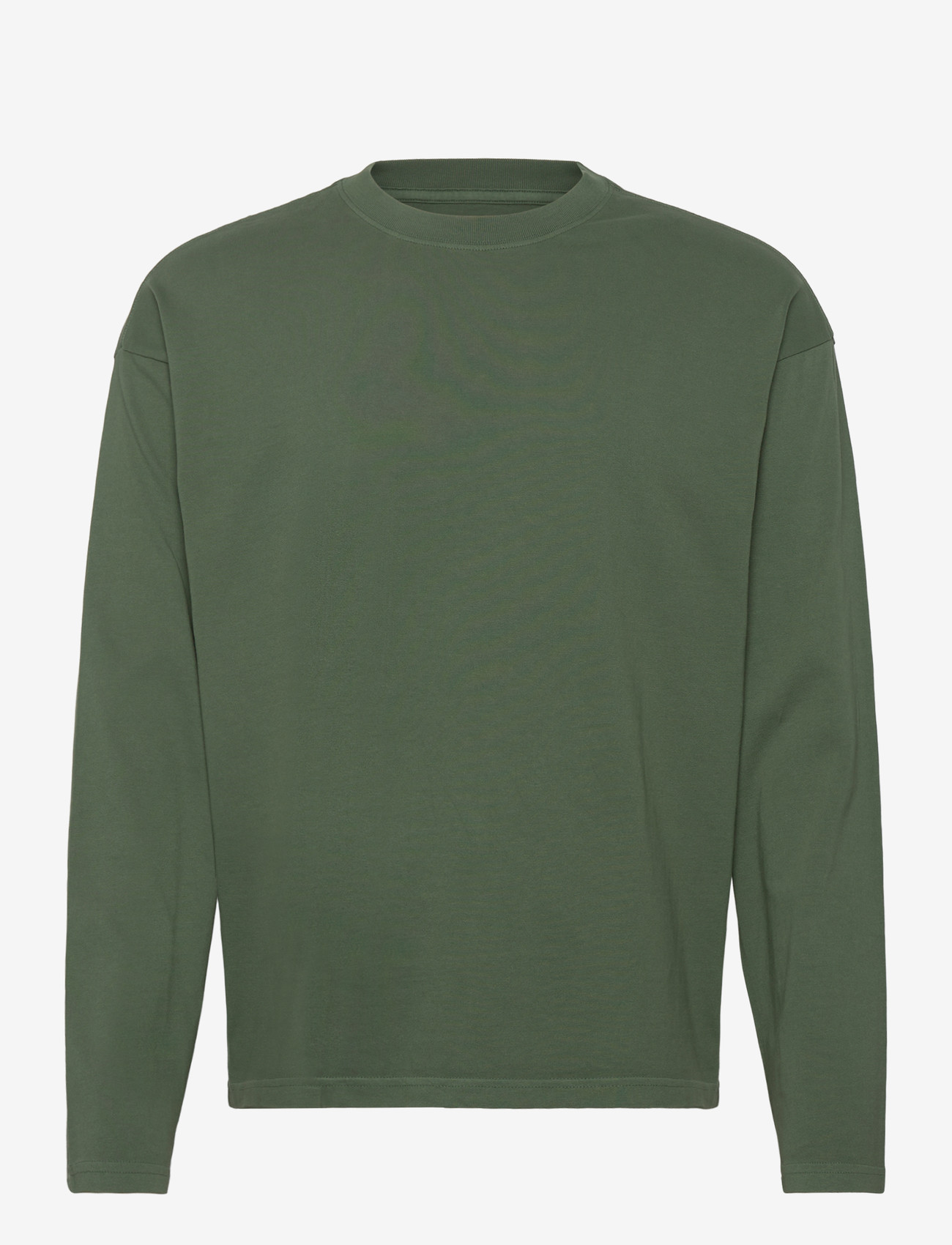 Weekday - Loose Boxy Long-Sleeved T-shirt - langærmede t-shirts - green wash - 0