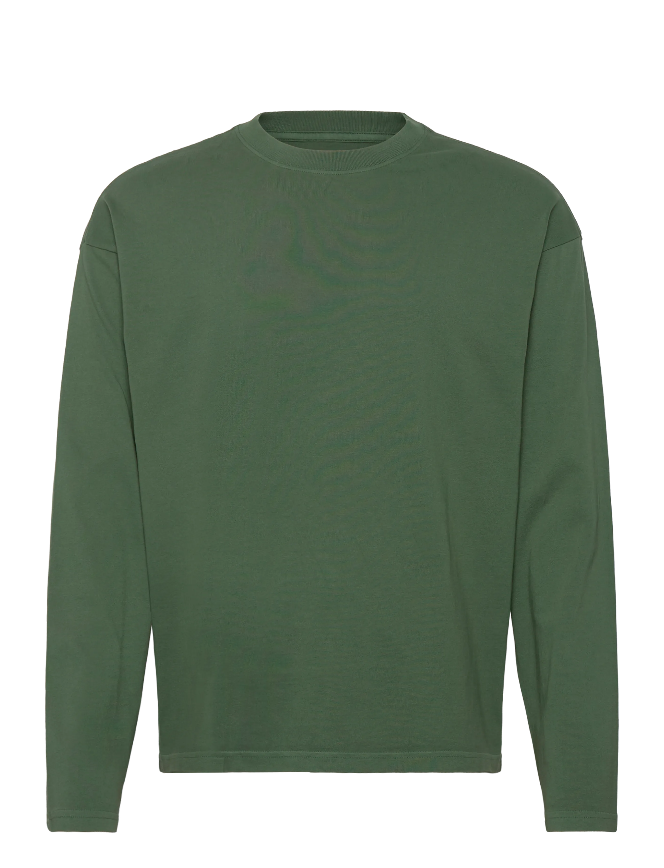 Weekday Loose Boxy Long-Sleeved T-shirt - Tøj - GREEN WASH / green