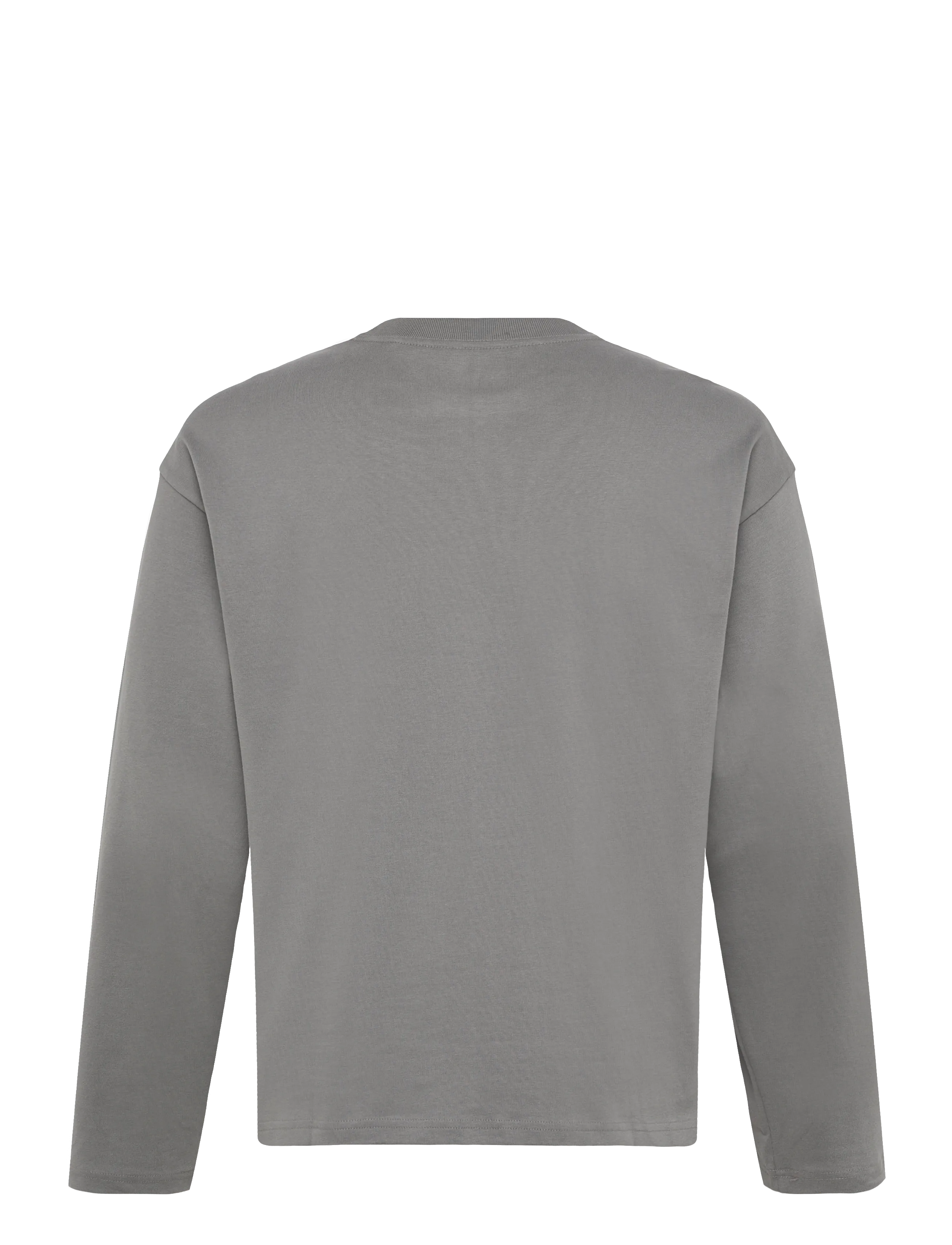 Weekday - Loose Boxy Long-Sleeved T-shirt - long-sleeved t-shirts - grey medium dusty - 1