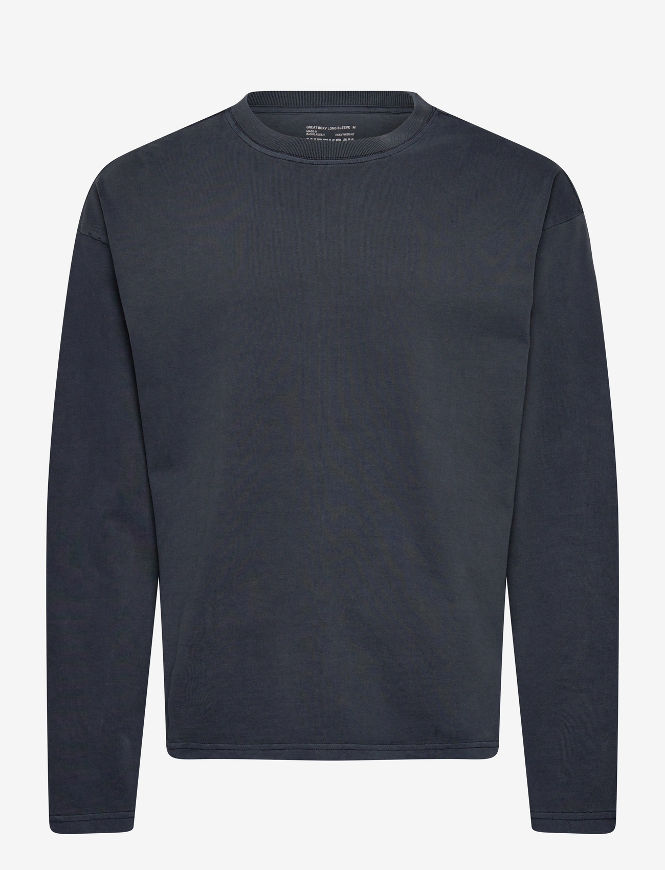 Weekday - Loose Boxy Long-Sleeved T-shirt - langærmede t-shirts - washed blue - 0