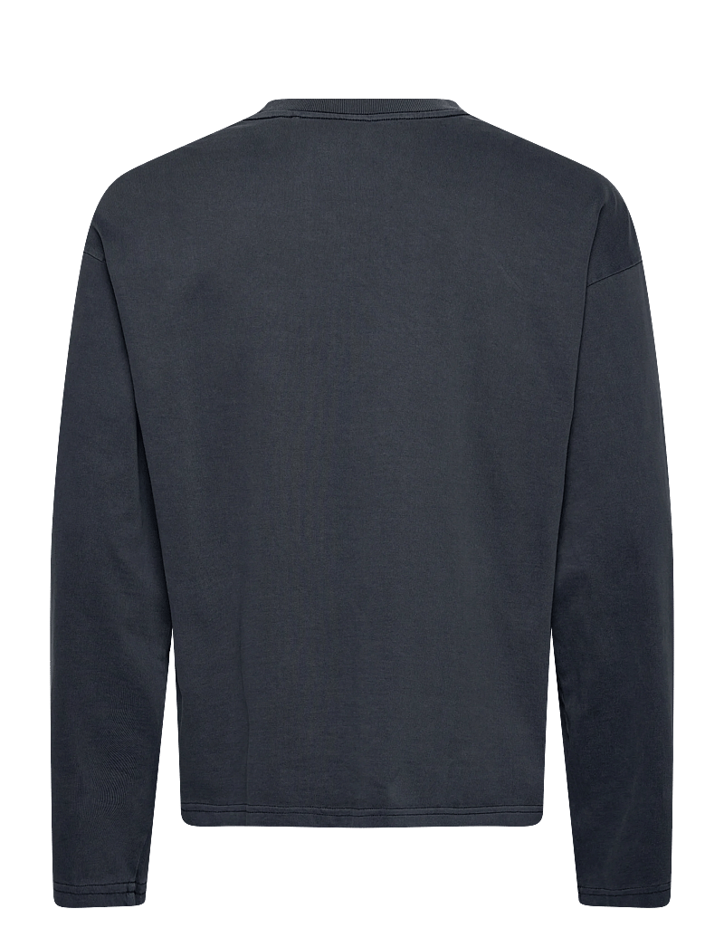 Weekday - Loose Boxy Long-Sleeved T-shirt - langærmede t-shirts - washed blue - 1