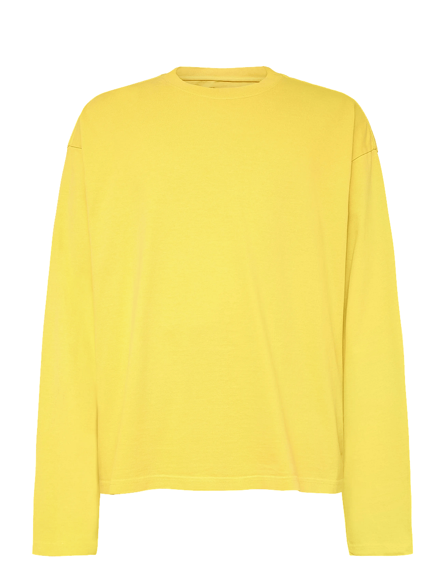 Weekday - Loose Boxy Long-Sleeved T-shirt - langärmelige t-shirts - washed yellow - 0