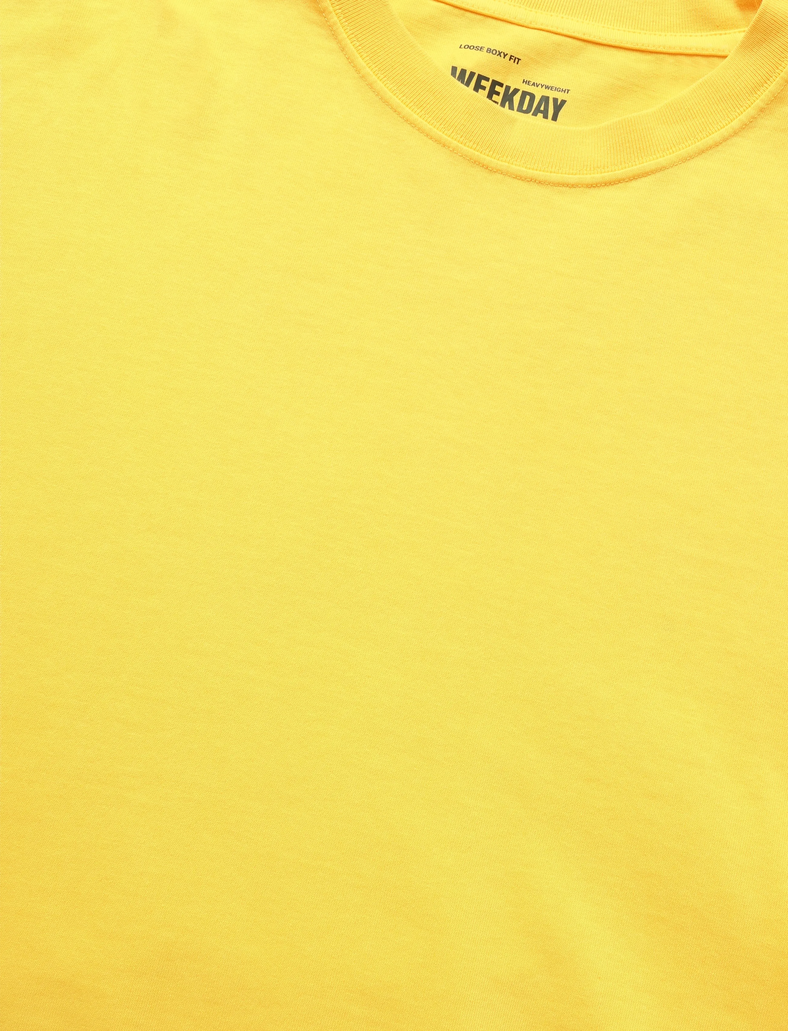 Weekday - Loose Boxy Long-Sleeved T-shirt - langärmelige t-shirts - washed yellow - 2