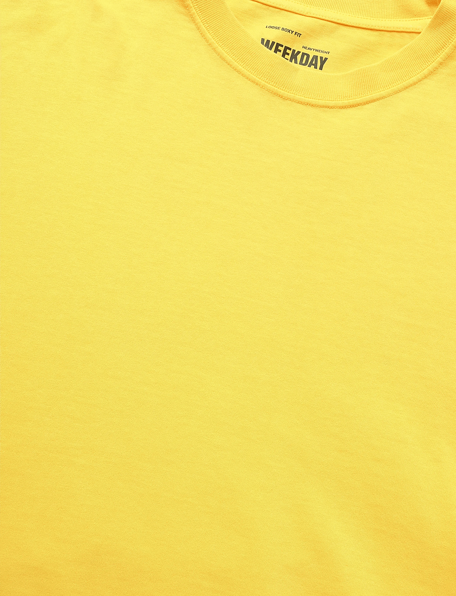 Weekday - Loose Boxy Long-Sleeved T-shirt - langärmelige t-shirts - washed yellow - 2