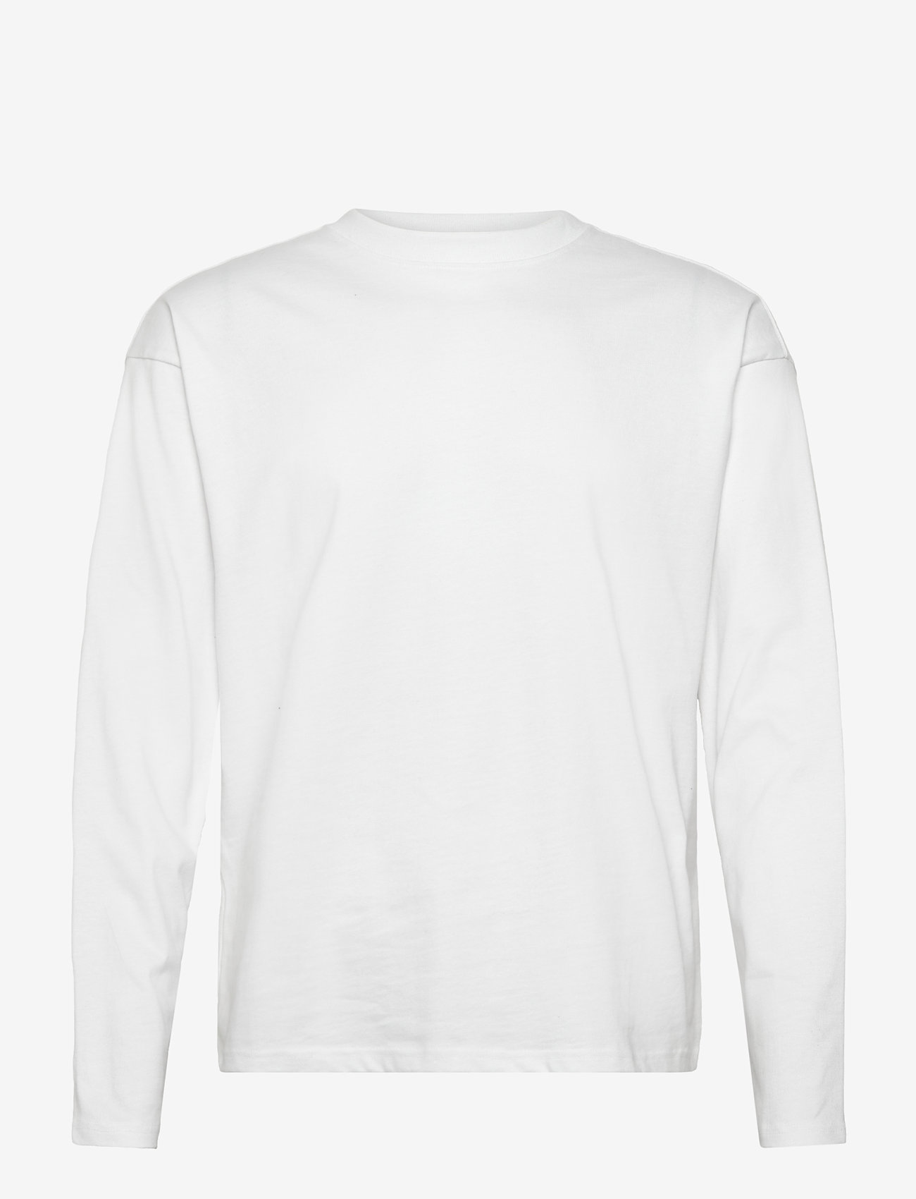 Weekday - Loose Boxy Long-Sleeved T-shirt - langærmede t-shirts - white - 0