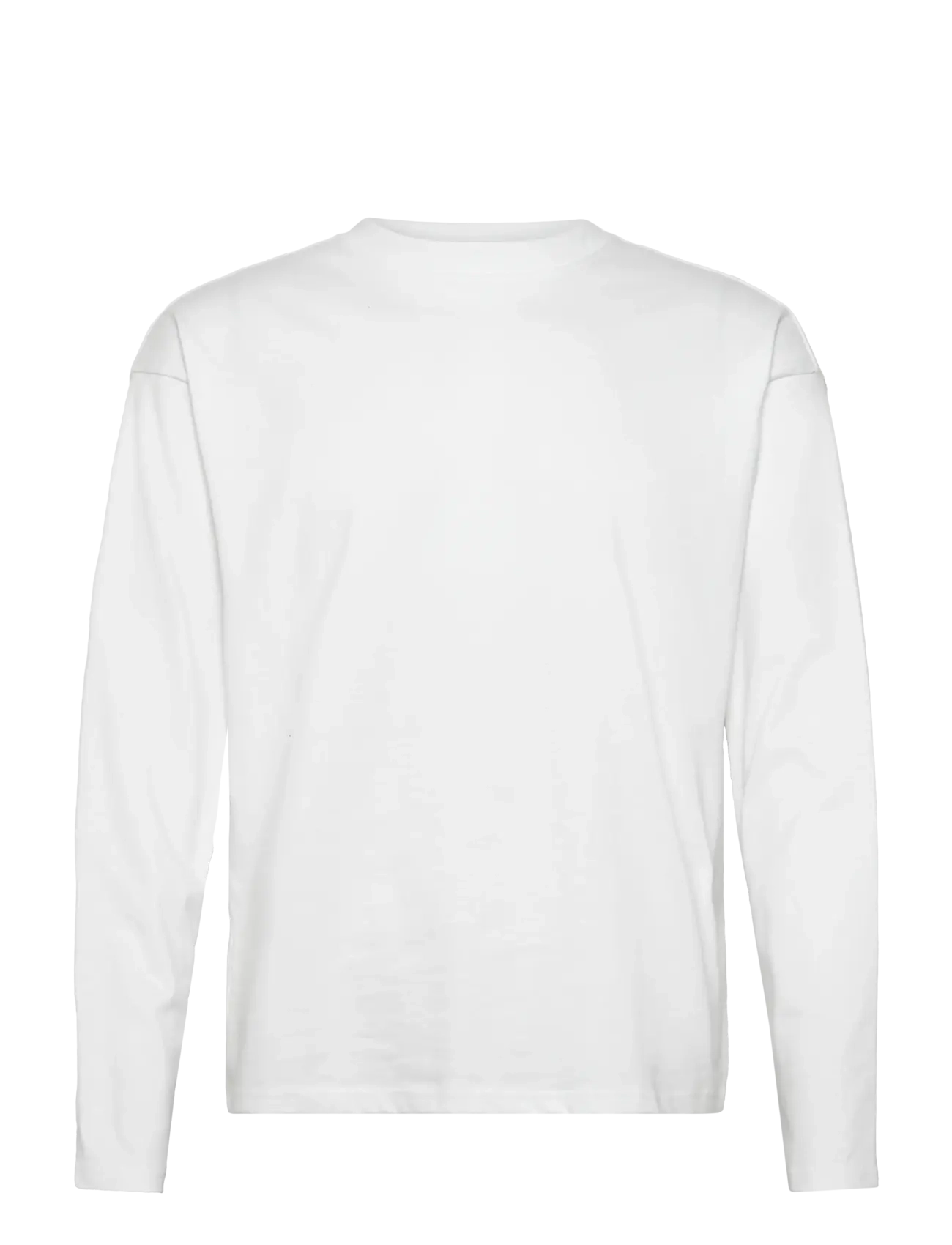 Loose Boxy Long-Sleeved T-shirt - WHITE