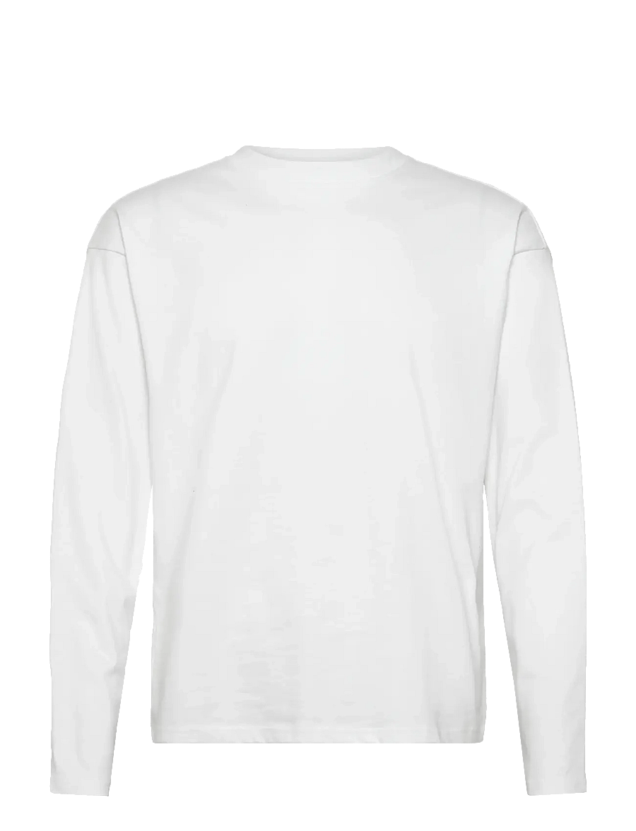 Weekday - Loose Boxy Long-Sleeved T-shirt - langärmelige t-shirts - white - 0