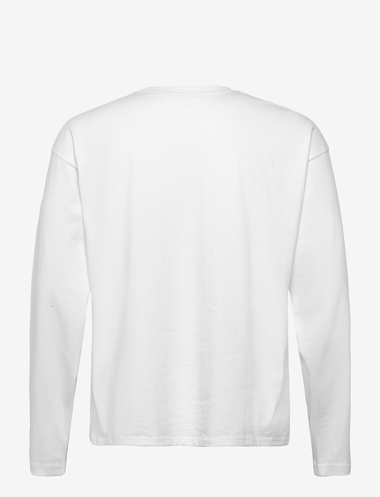 Weekday - Loose Boxy Long-Sleeved T-shirt - langærmede t-shirts - white - 1
