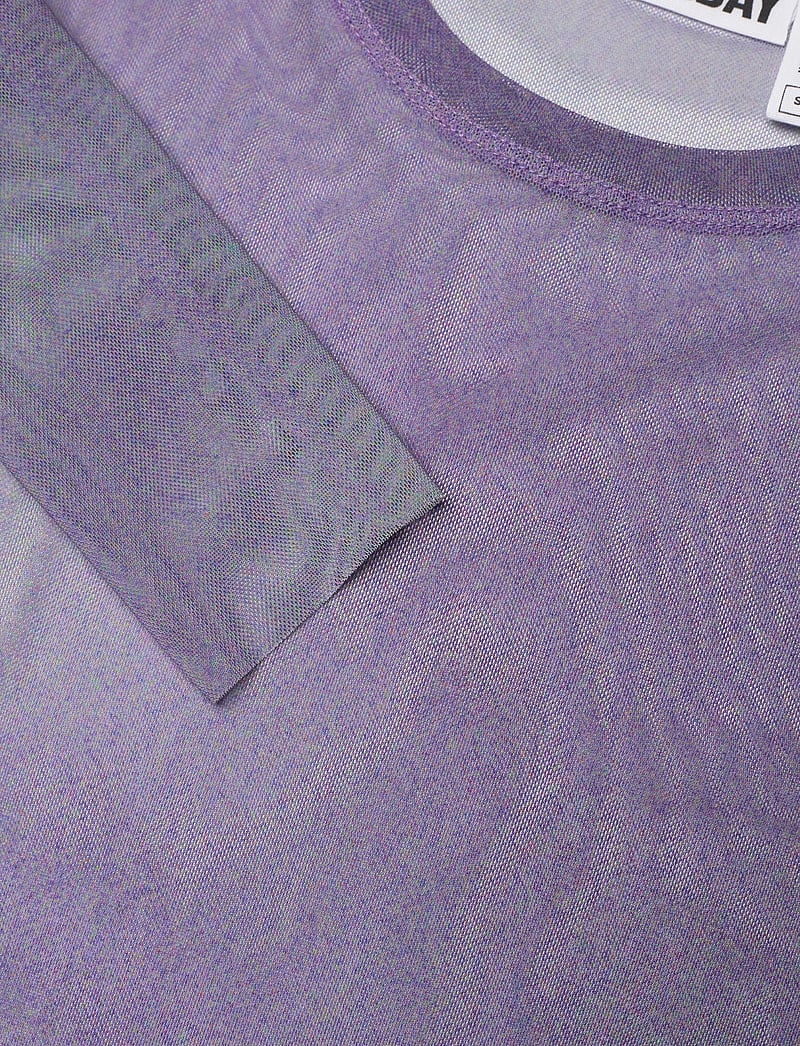 Weekday - Mesh Print Long Sleeve Top - pikkade varrukatega alussärgid - purple - 2