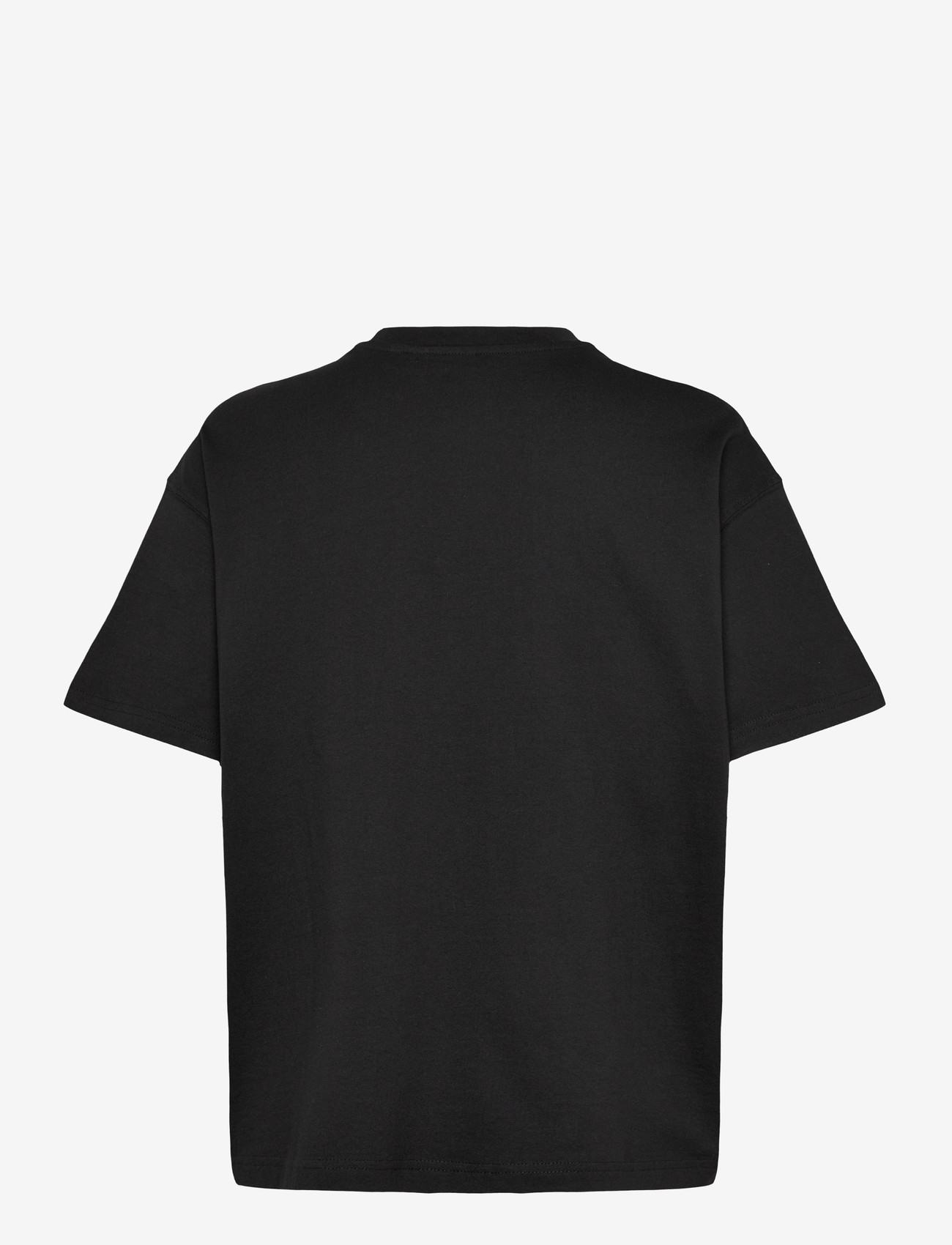 Weekday - Relaxed Boxy Cotton T-shirt - t-shirts - black - 1