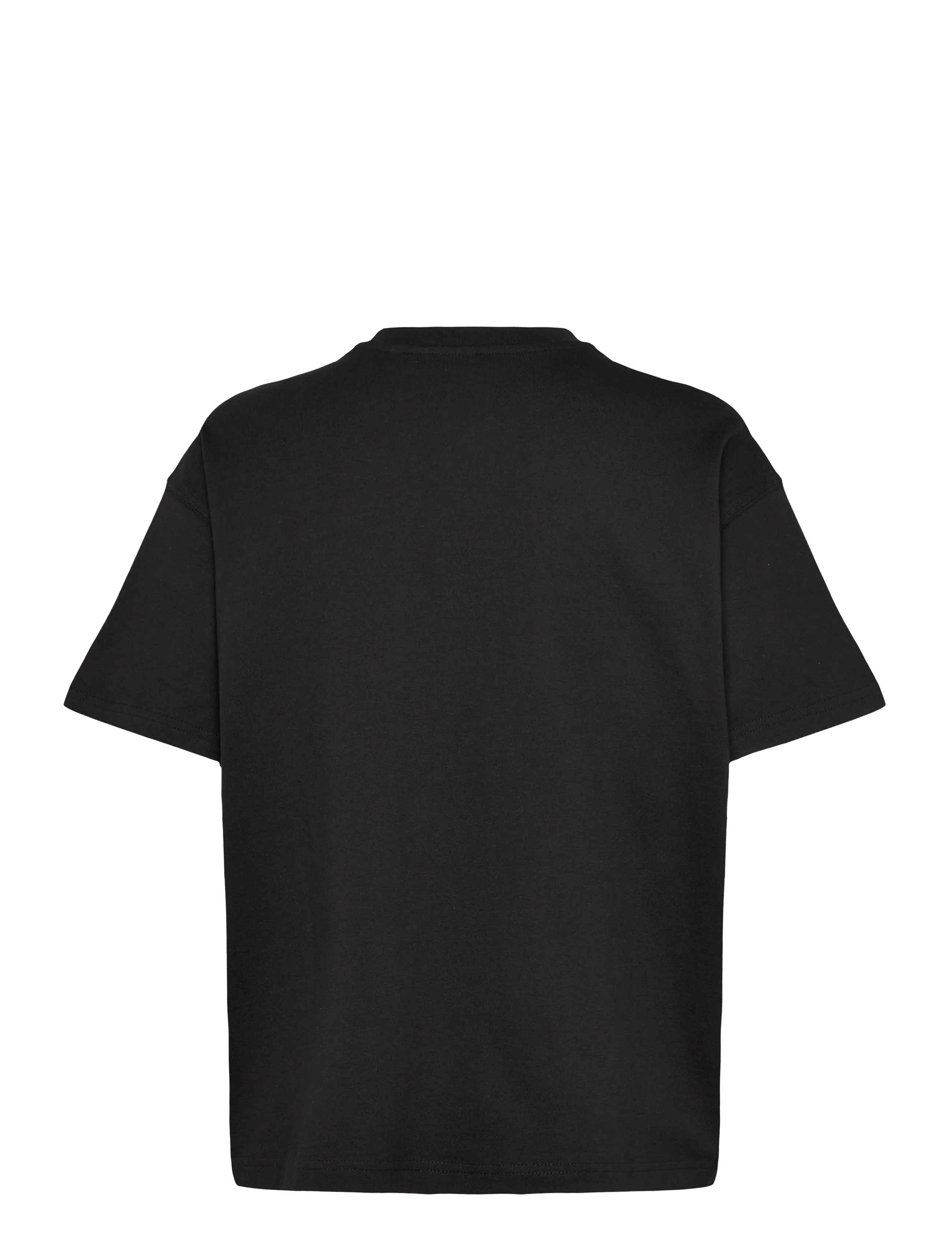 Weekday - Relaxed Boxy Cotton T-shirt - t-shirts - black - 1