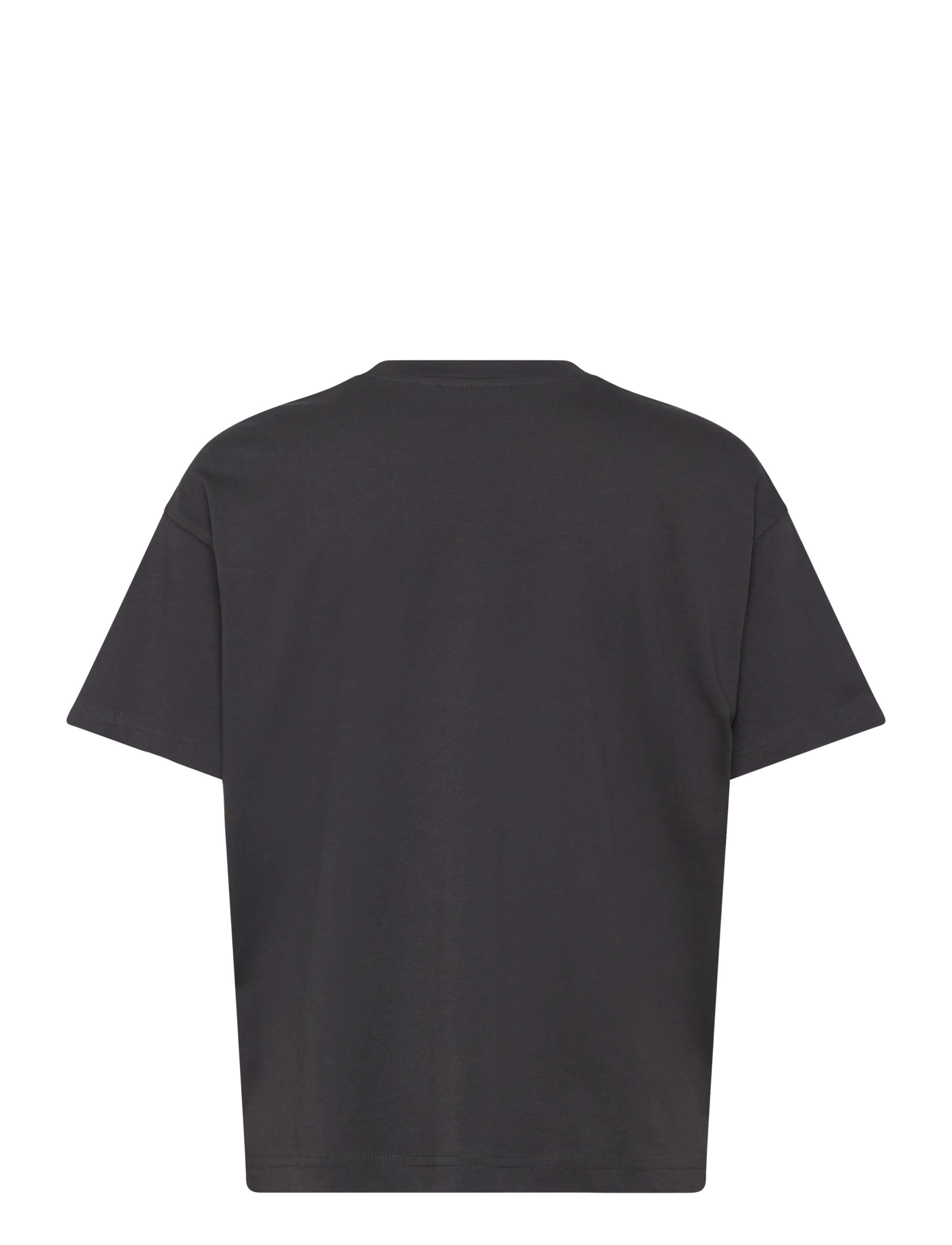 Weekday - Relaxed Boxy Cotton T-shirt - t-shirts - dark grey - 1
