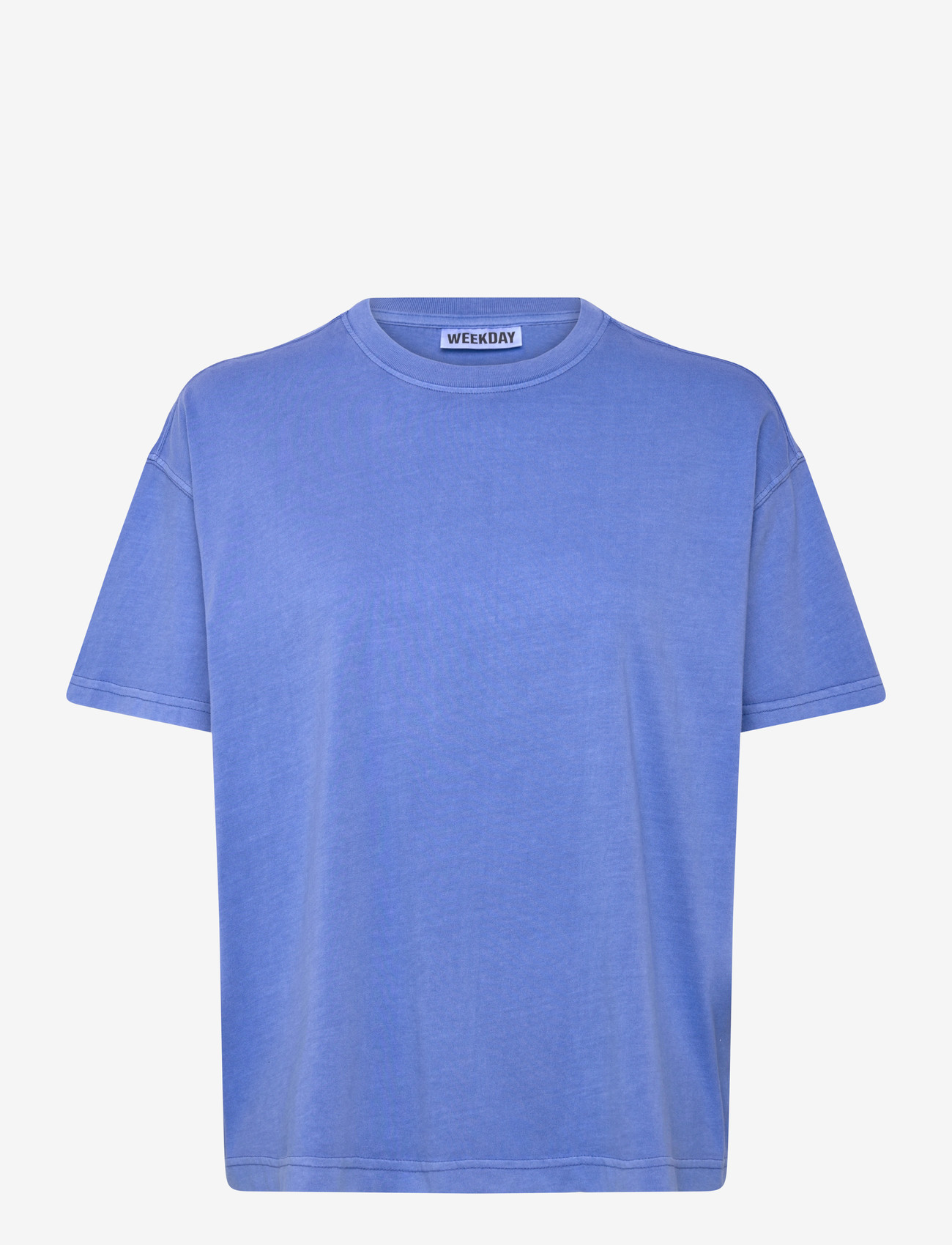 Weekday - Relaxed Boxy Cotton T-shirt - t-paidat - royal blue - 0
