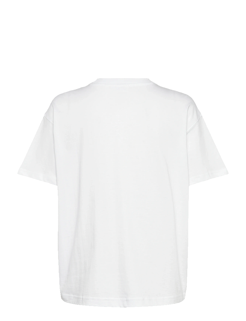 Weekday - Relaxed Boxy Cotton T-shirt - t-shirts - white - 1