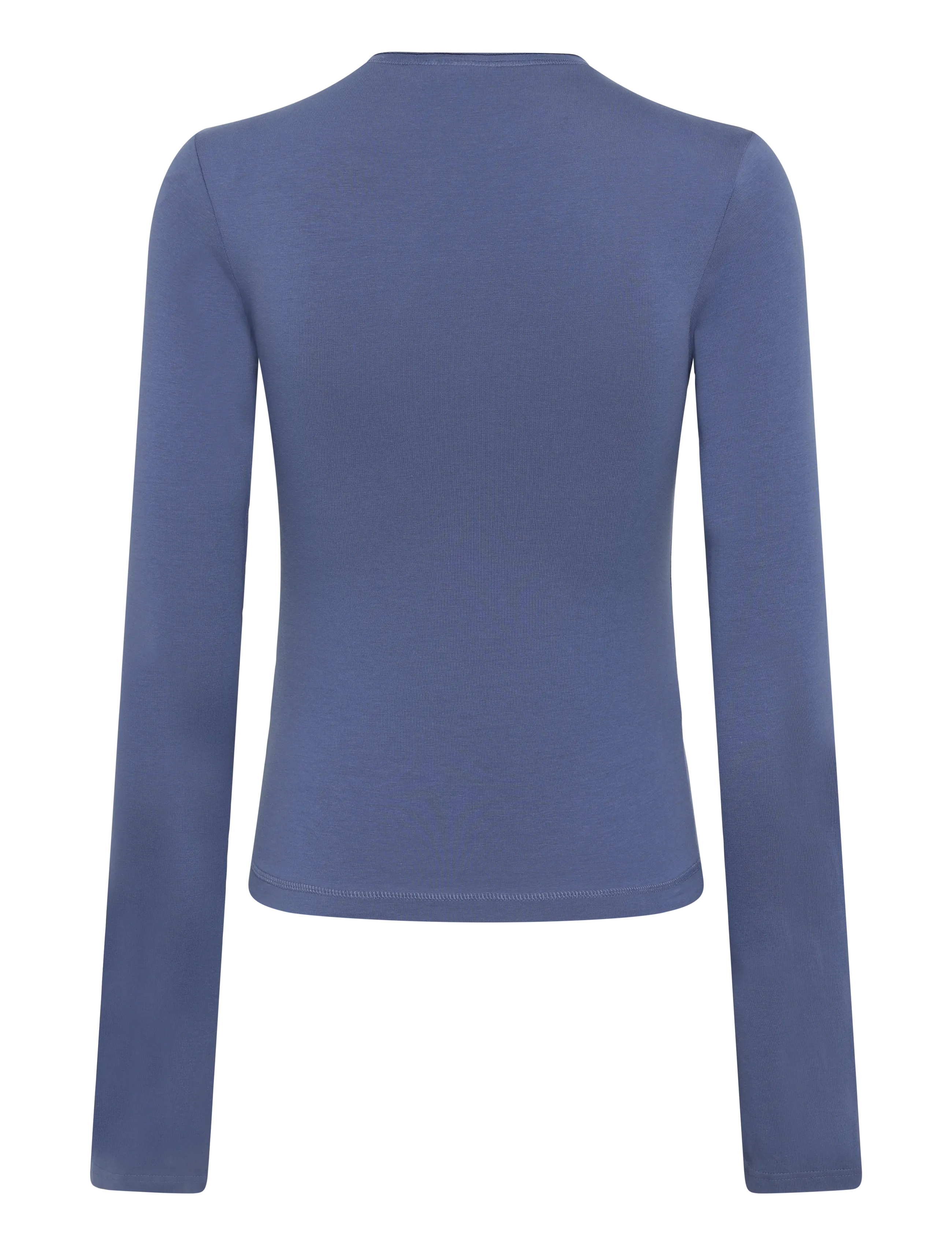 Weekday - Long Sleeve Cotton Top - langærmede toppe - blue - 1