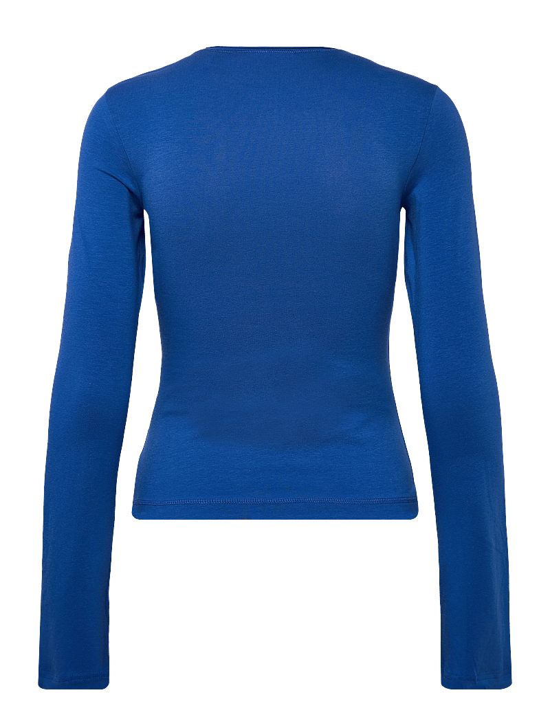 Weekday - Long Sleeve Cotton Top - långärmade toppar - blue bright - 1