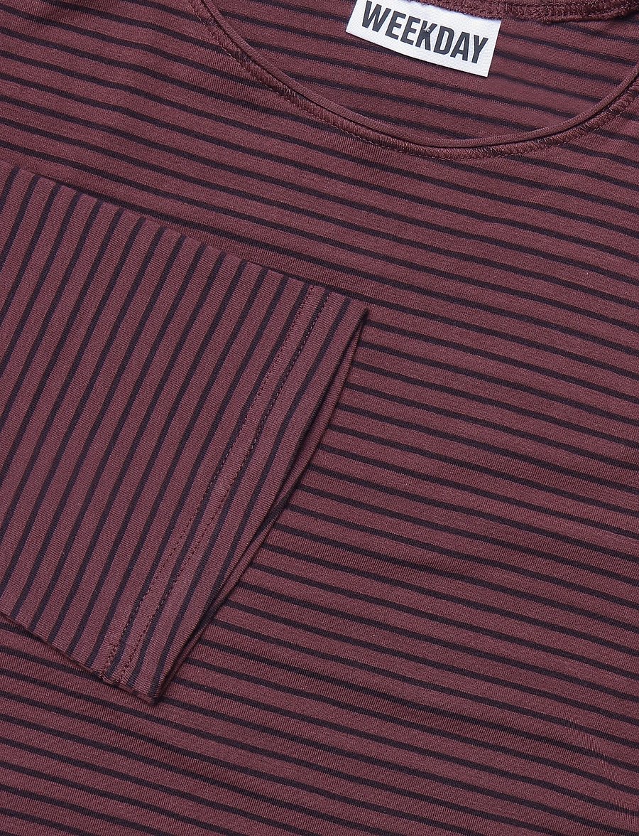 Weekday - Long Sleeve Cotton Top - langærmede toppe - lilac purple dark - 2