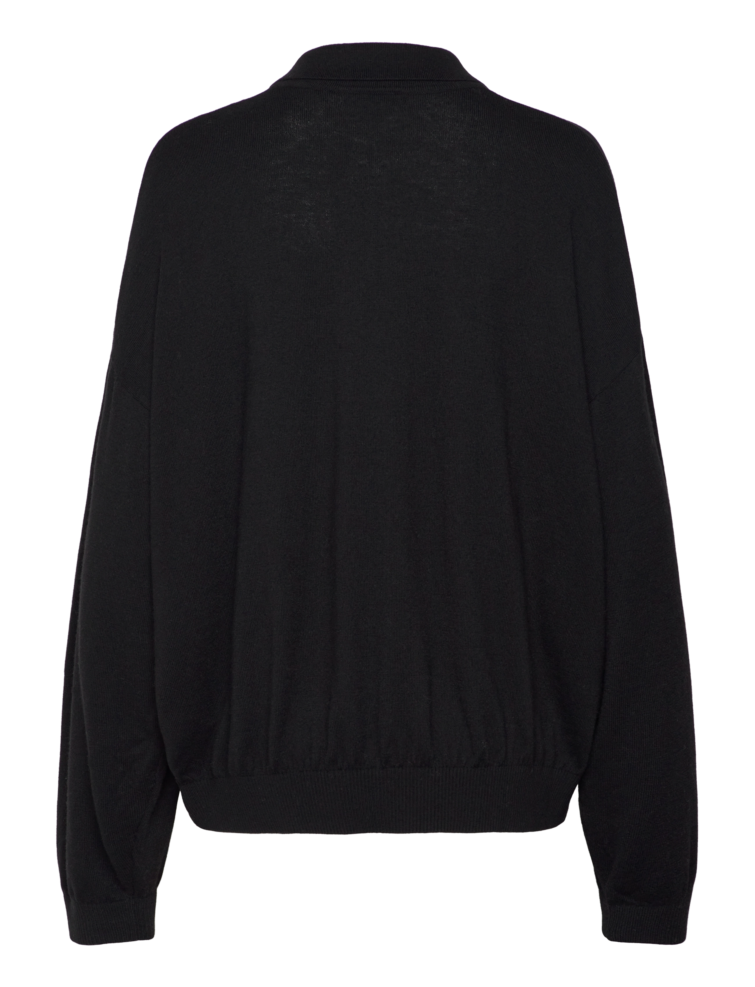 Weekday - Piké Sweater - stickade tröjor - black - 1