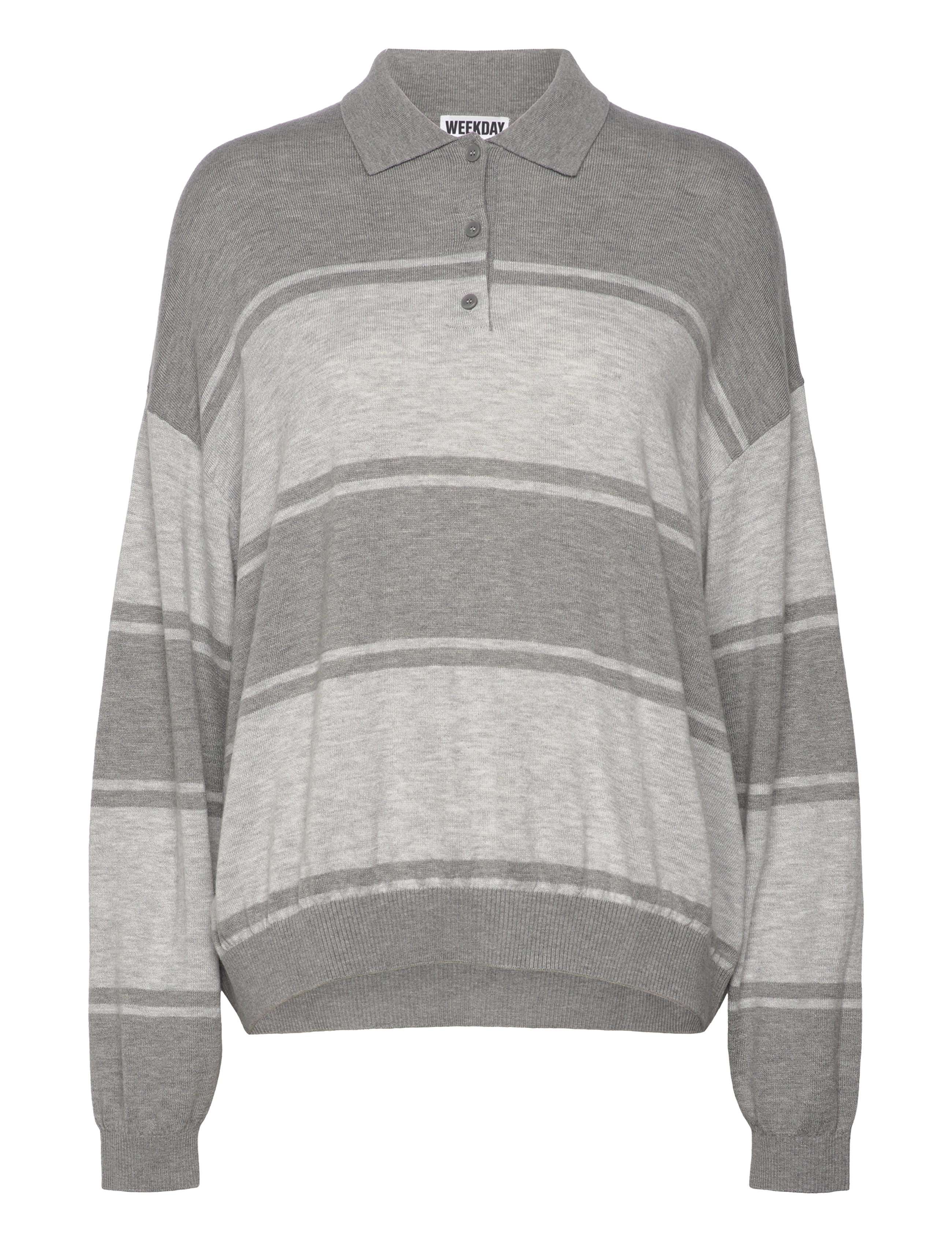 Weekday Piké Sweater, L, Knitwear, Grau - Jumpers, Frauen