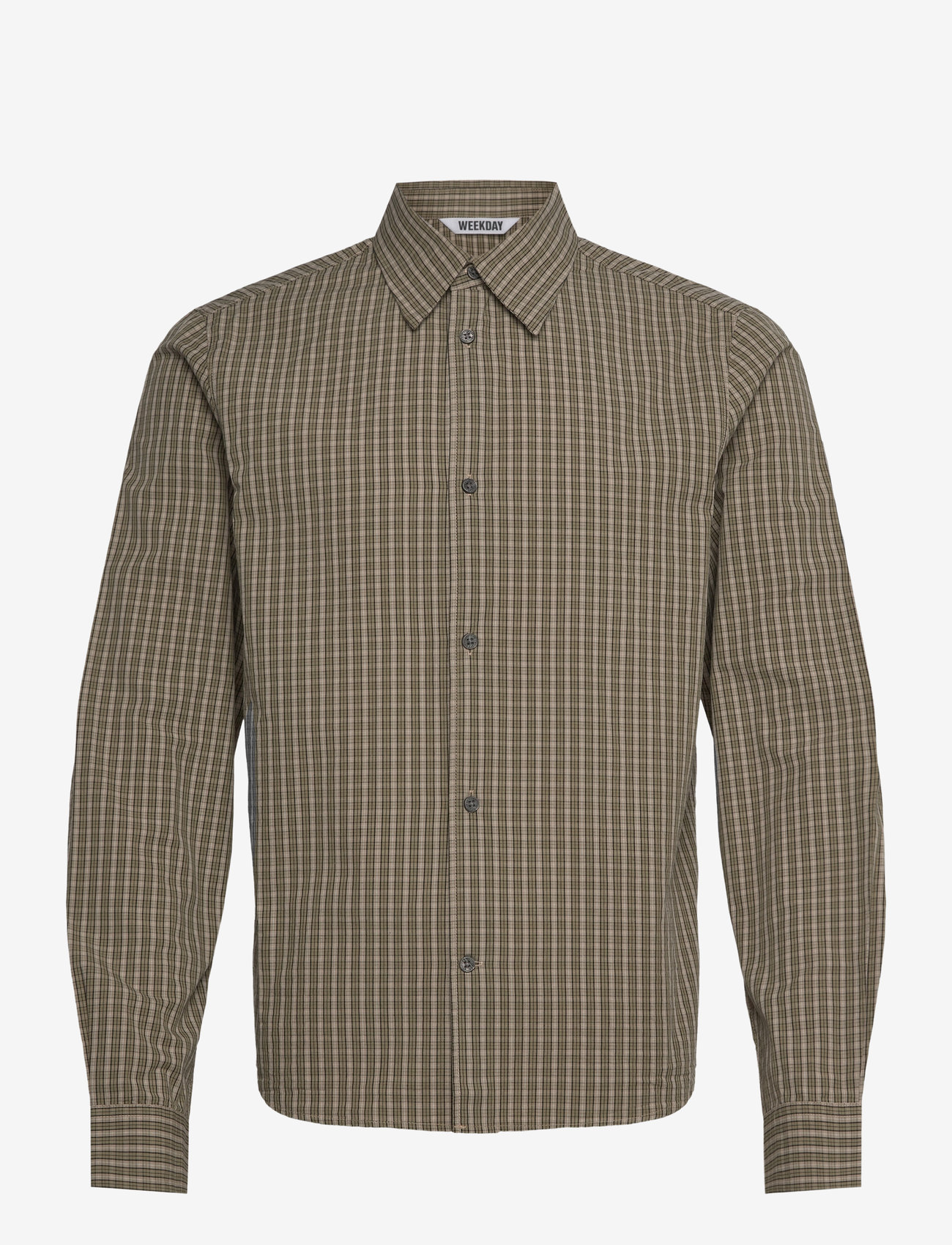 Weekday - Checked Shirt - checkered shirts - beige check - 0