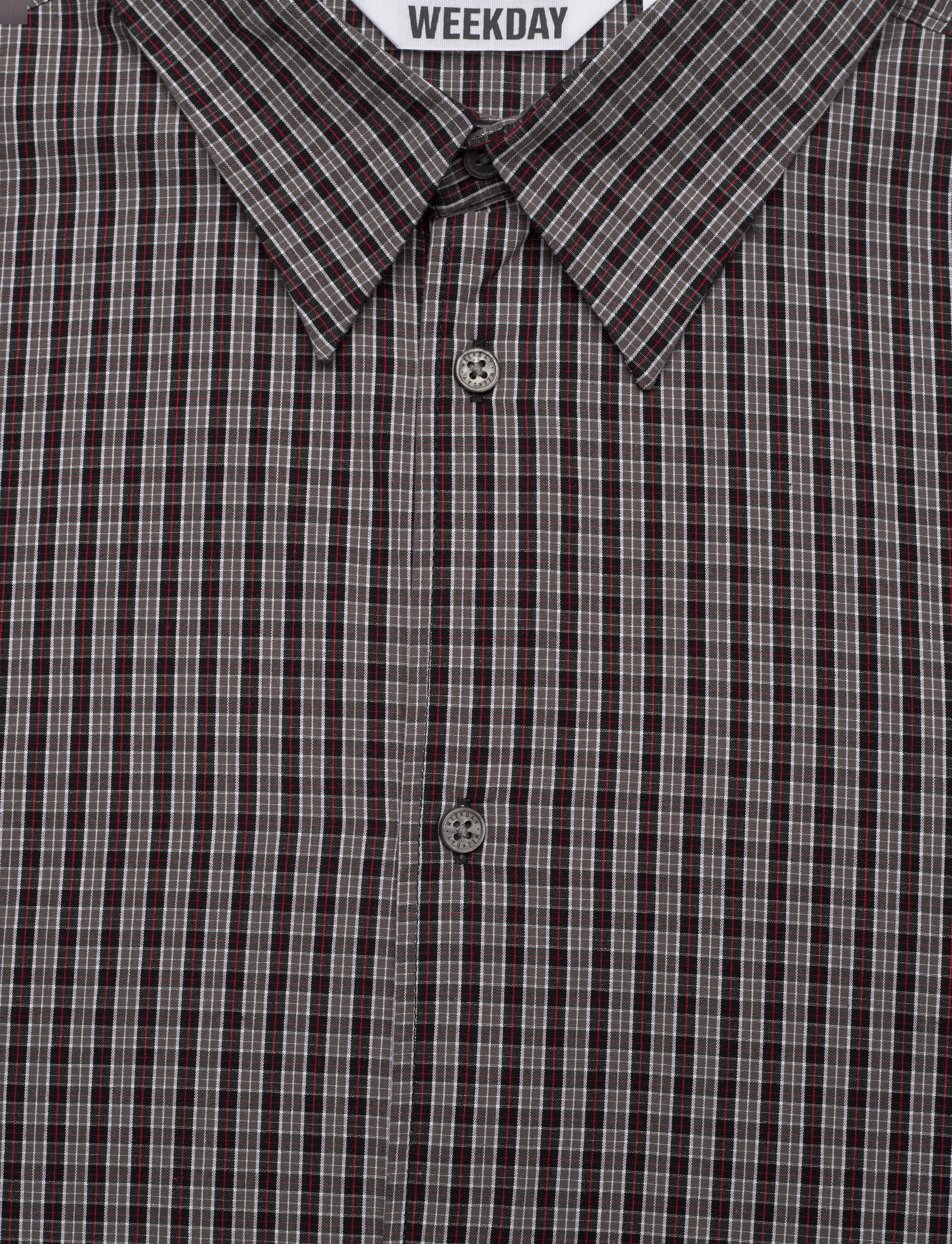 Weekday - Checked Shirt - köflóttar skyrtur - black check - 2