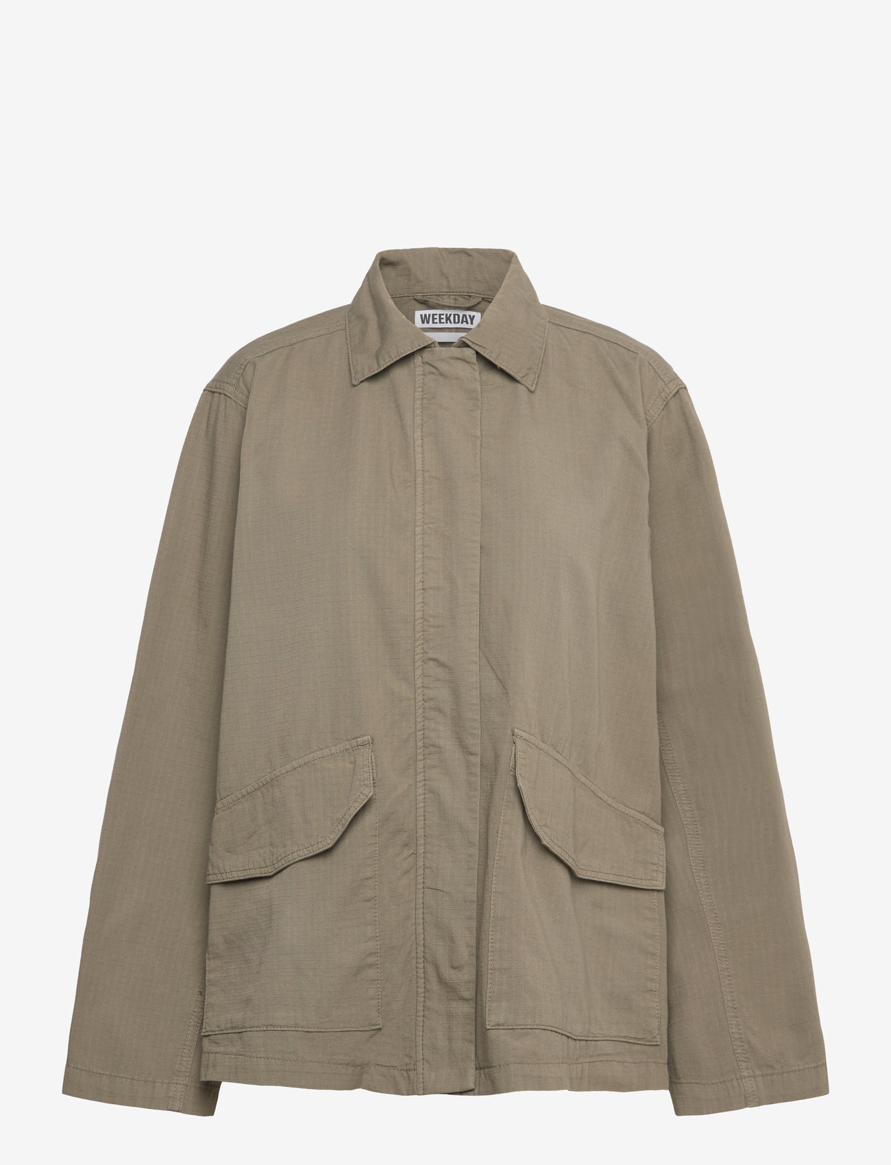 Weekday - Washed Ribstop Jacket - spring jackets - khaki - 0