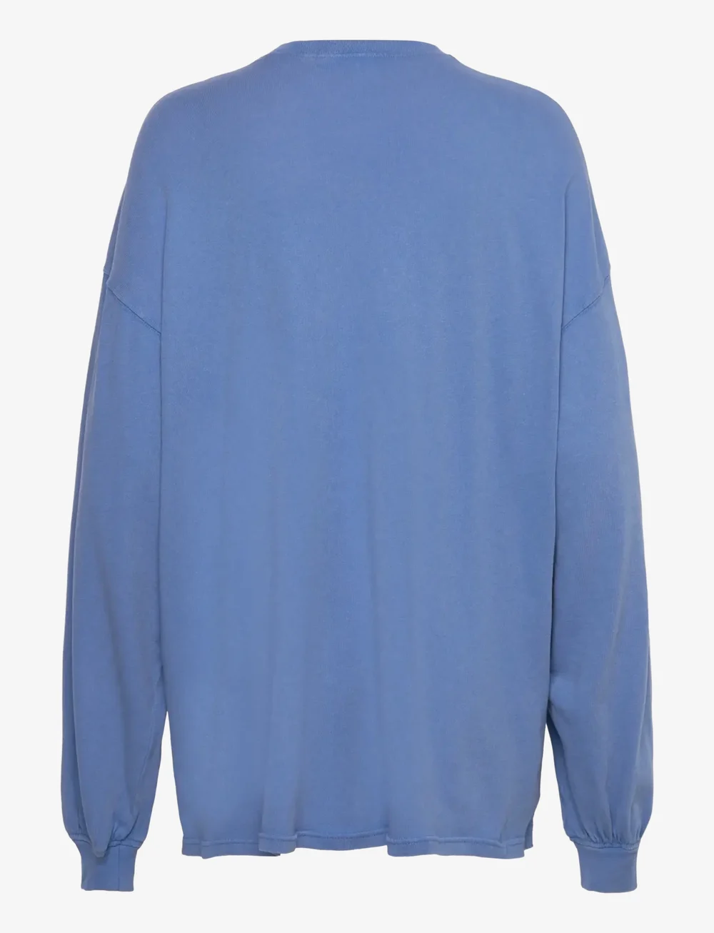 Weekday - Oversized Long Sleeve - long-sleeved tops - blue w, wash - 1
