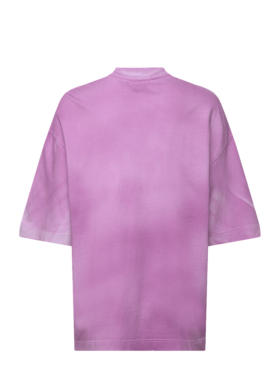 Weekday - Wide Oversized Printed T-shirt - t-shirts - lilac w pink spray - 1