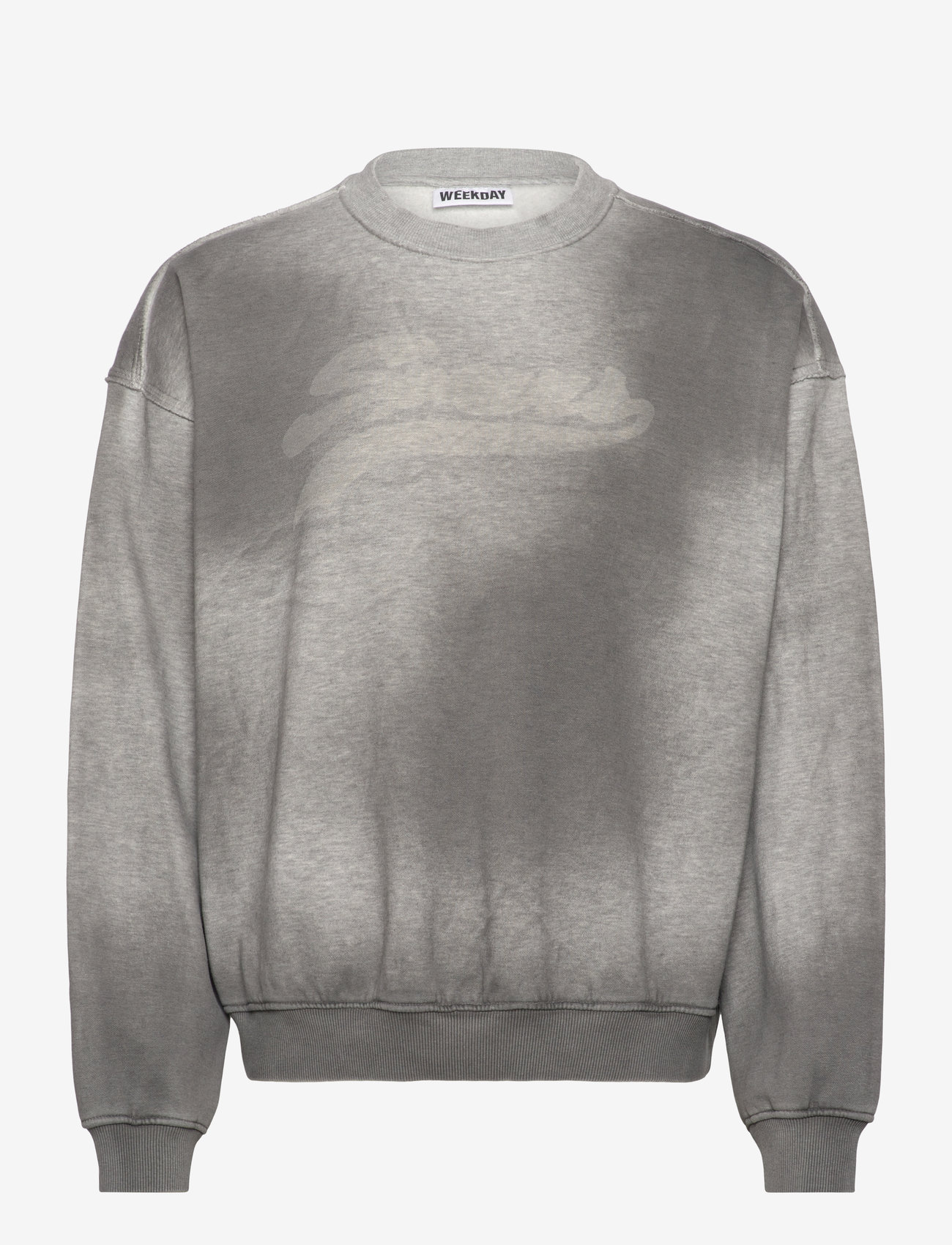 Weekday - Sweatshirt - nach anlass kaufen - grey melange w spray wash print, - 0