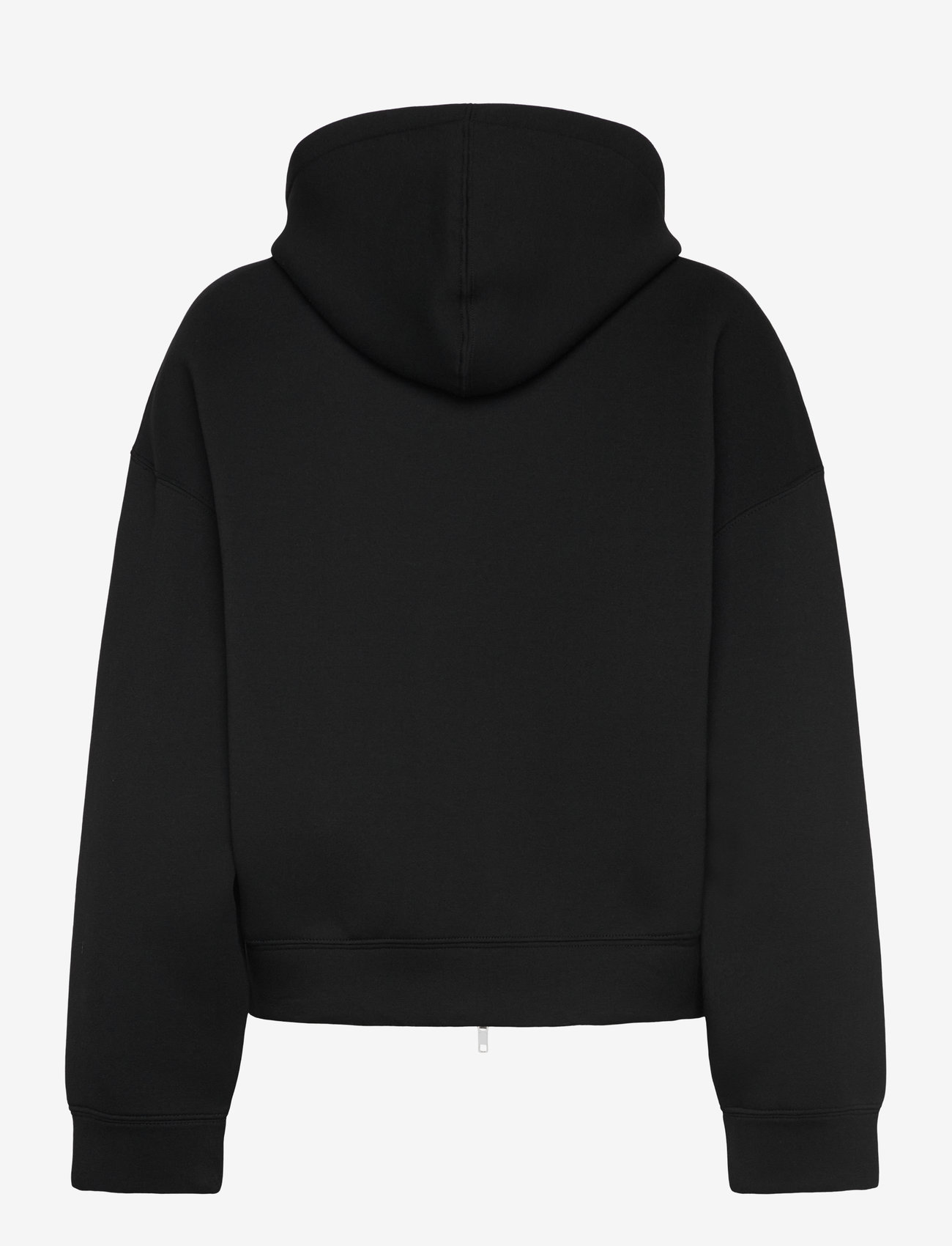 Weekday - Oversized Scuba Zip-Hoodie - hættetrøjer - black - 1