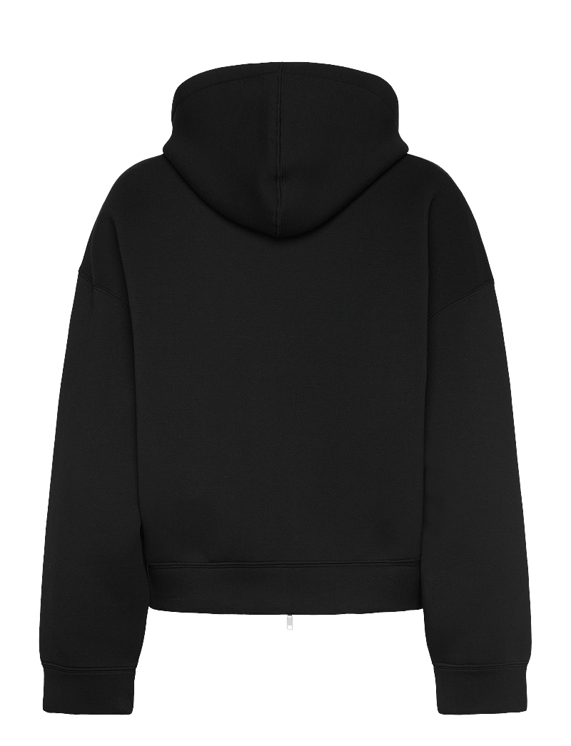 Weekday - Oversized Scuba Zip-Hoodie - kapuzenpullover - black - 1
