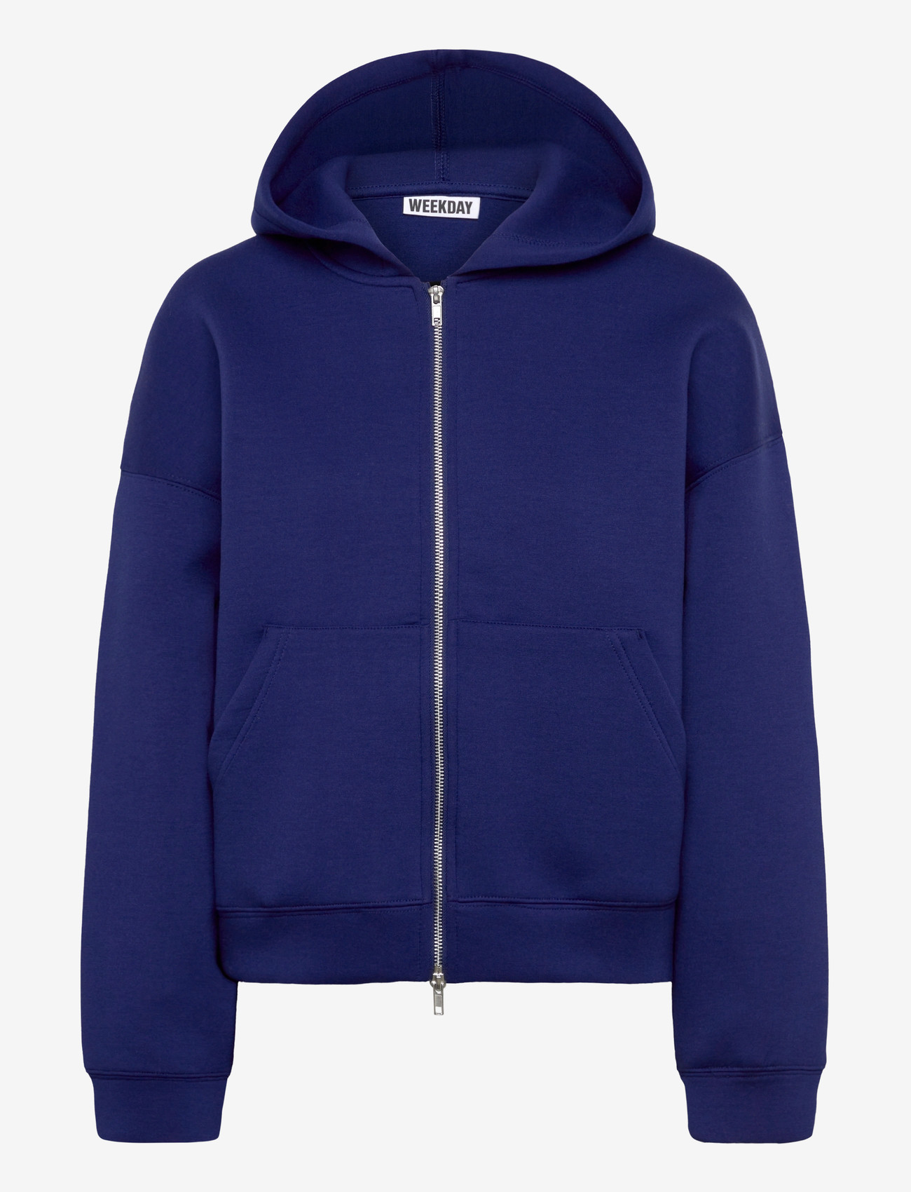 Weekday - Oversized Scuba Zip-Hoodie - hoodies - blue bright - 0