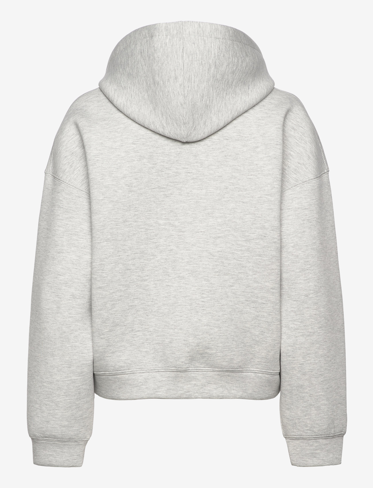 Weekday - Oversized Scuba Zip-Hoodie - kapuutsiga dressipluusid - grey melange - 1