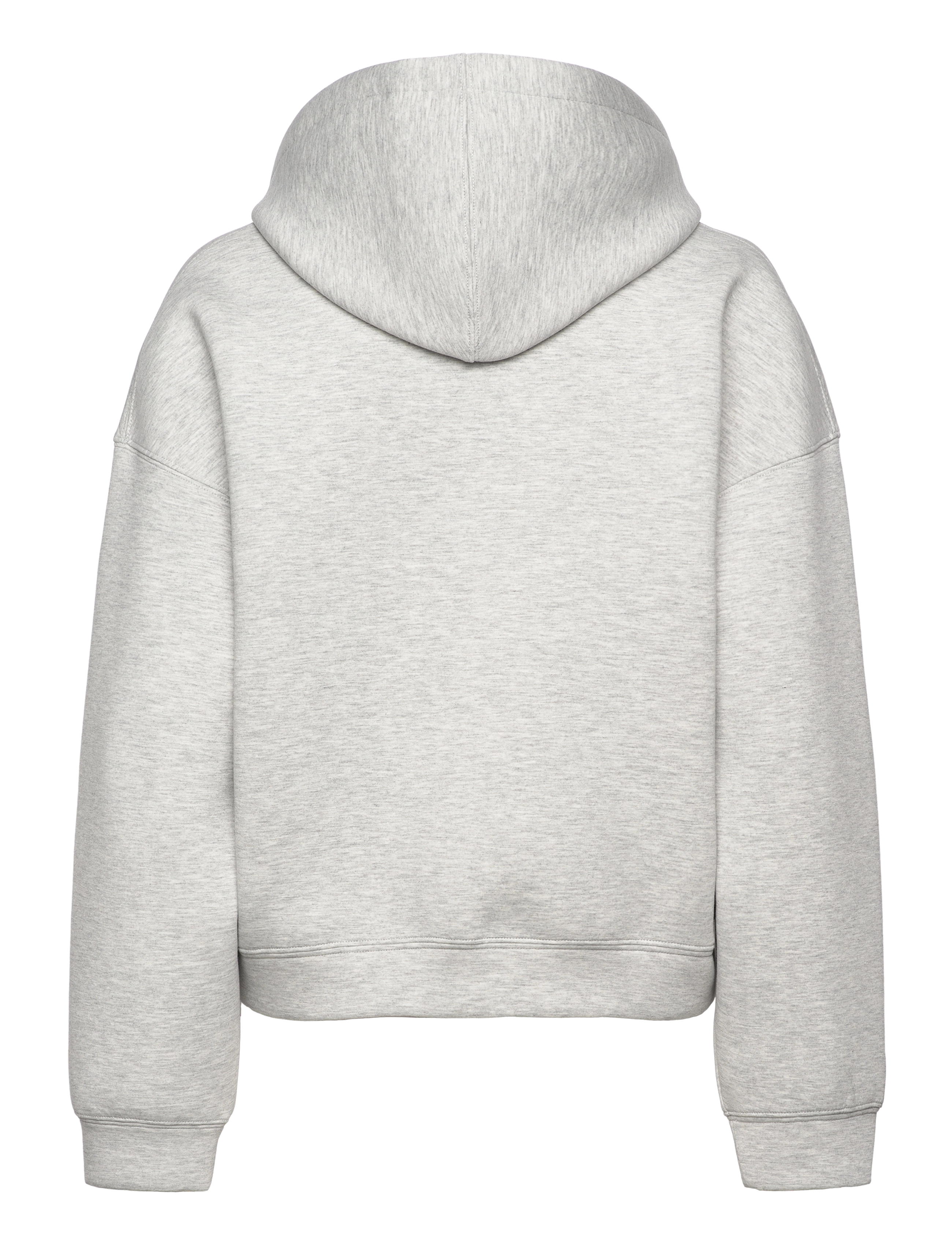 Weekday - Oversized Scuba Zip-Hoodie - hættetrøjer - grey melange - 1