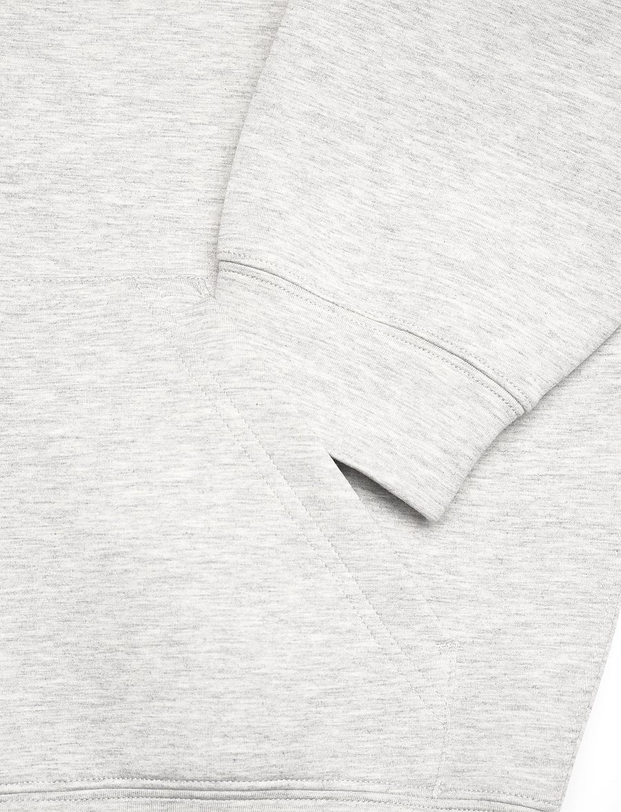 Weekday - Oversized Scuba Zip-Hoodie - hættetrøjer - grey melange - 3
