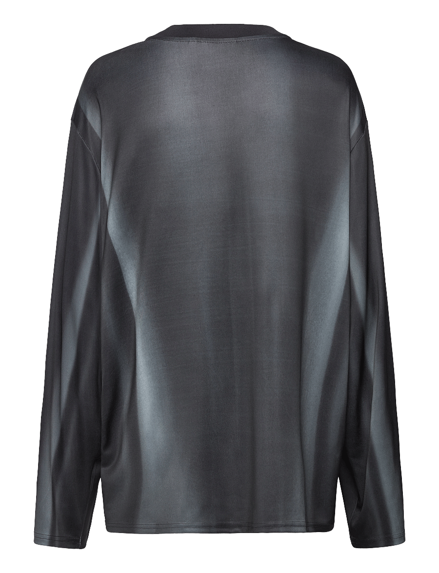 Weekday - Sports V Neck Long Sleeve - langärmlige tops - black - 1