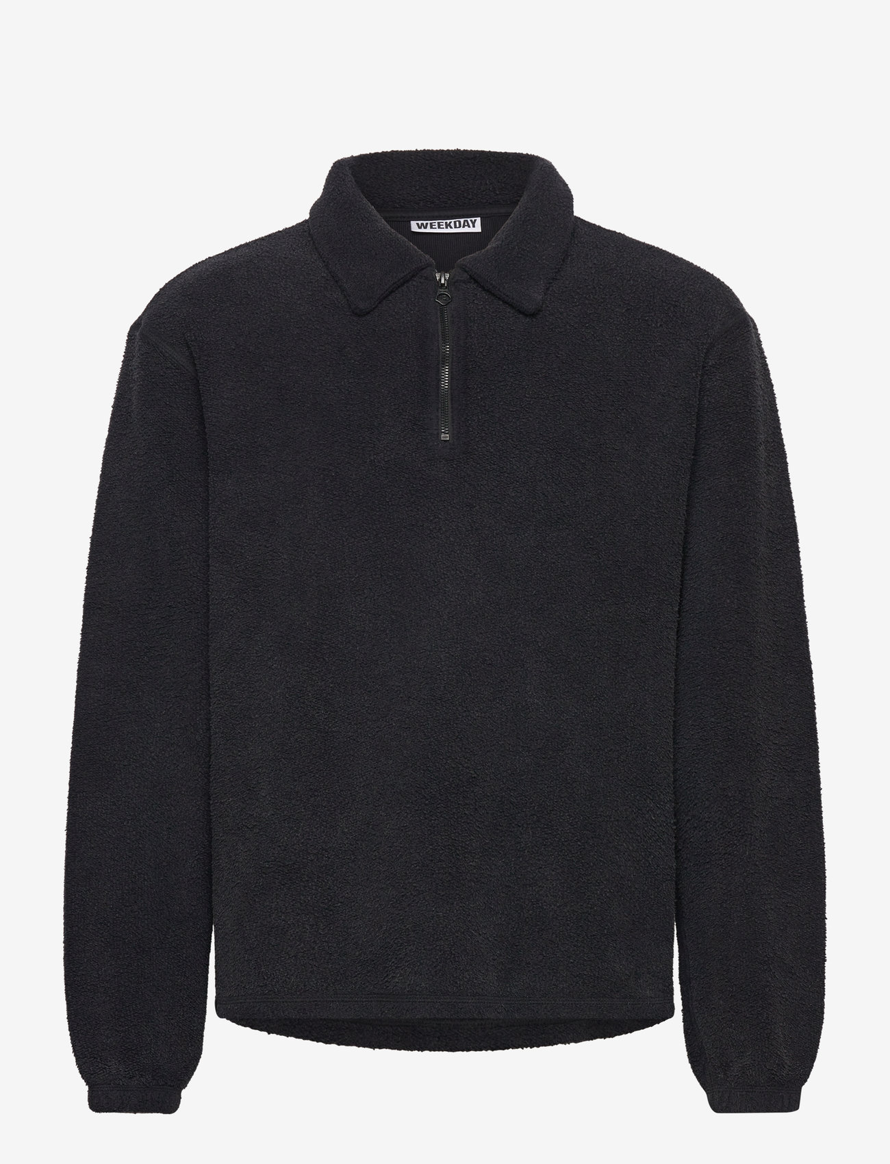 Weekday - Fleece Half Zip Sweat - fleece-pullover - black - 0